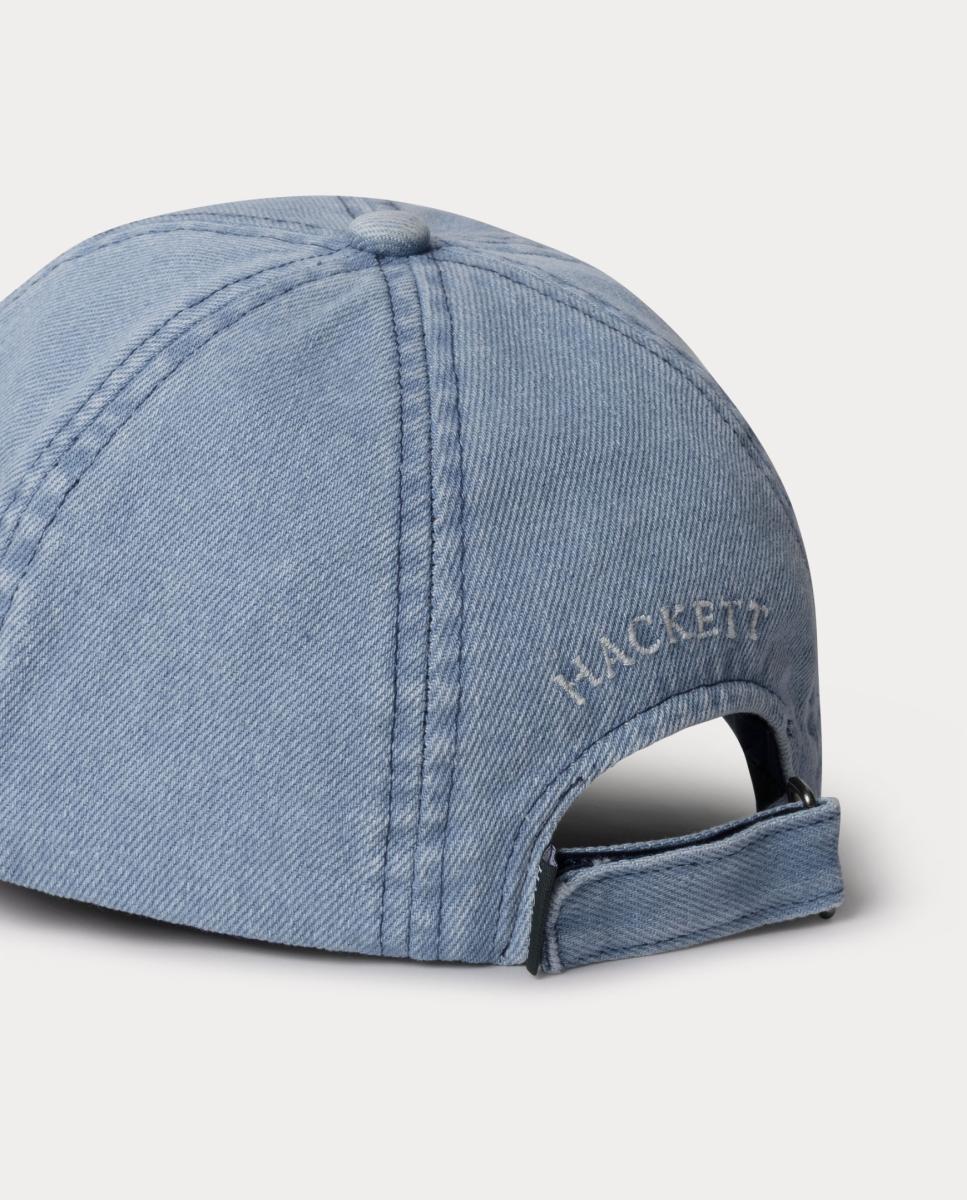 Gorra de hombre denim con logo bordado de Hackett Heritage. - Azul índigo Azul índigo-4