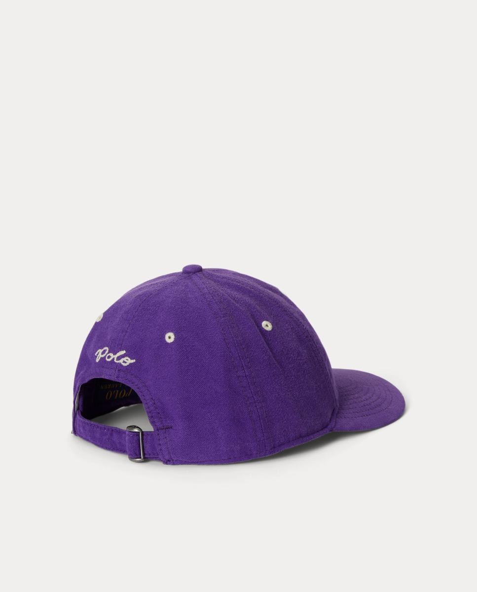 Boné de Algodão com Letra P Bordada Roxo-2