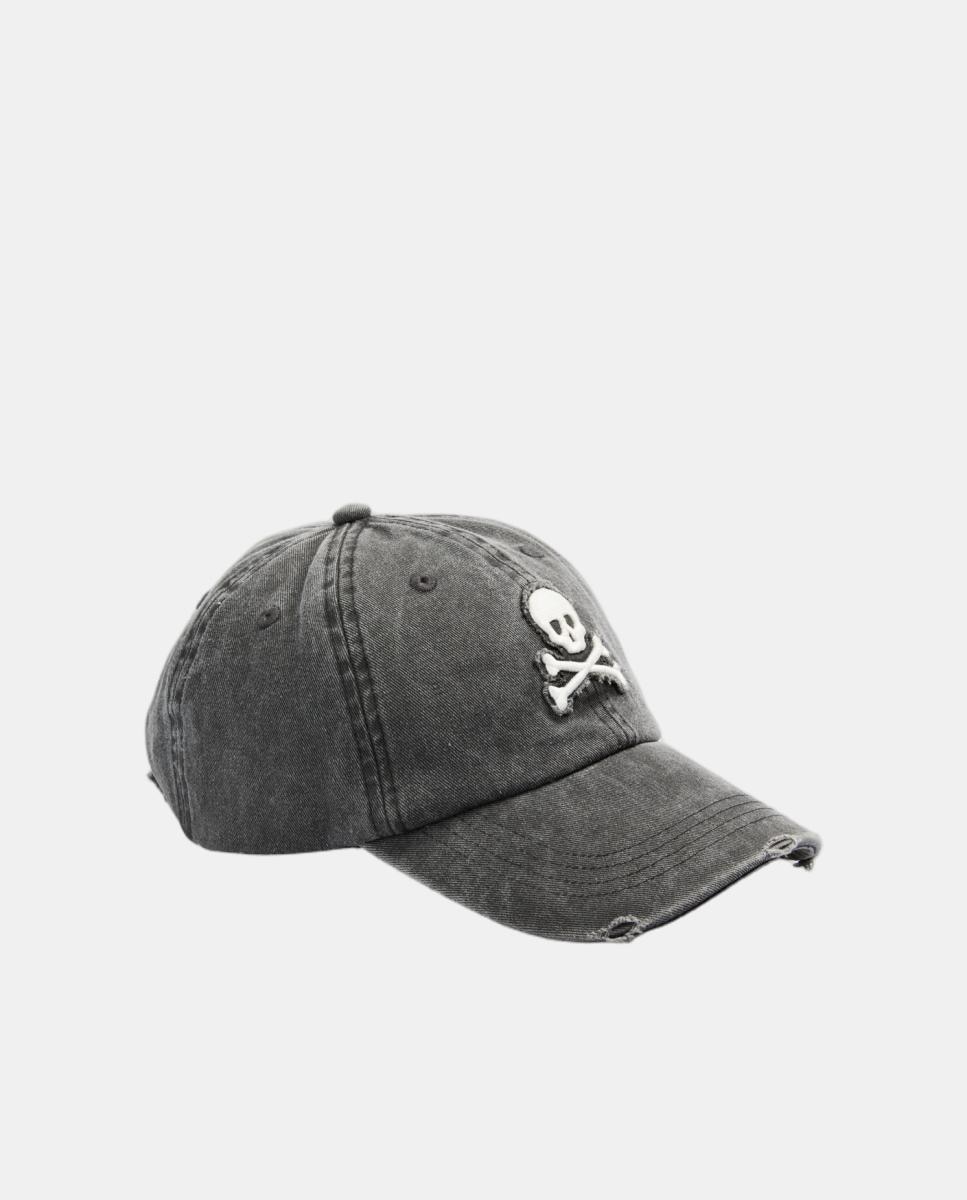 Imagen 0 de Gorra calavera de hombre Gris oscuro