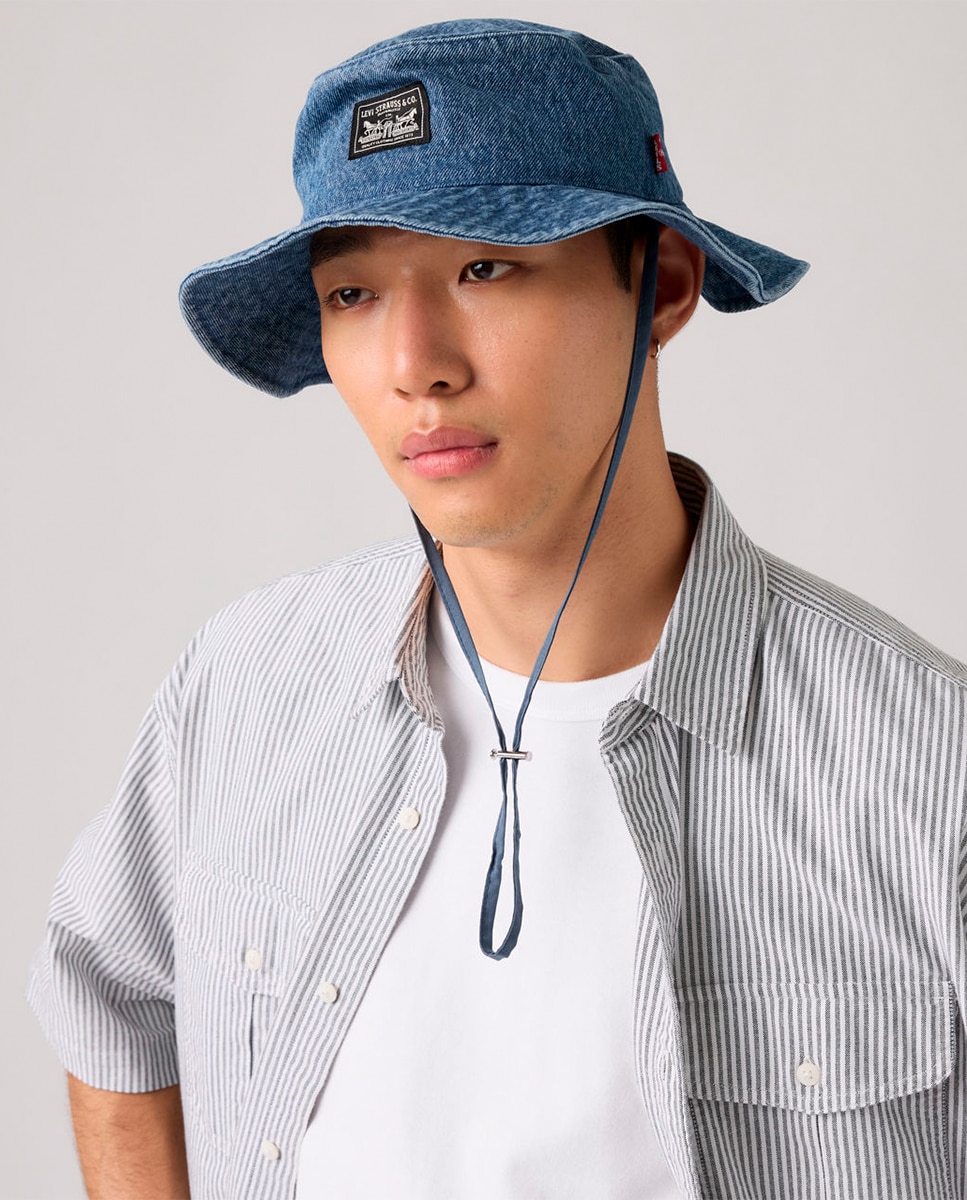 Gorro com Tira Azul-5