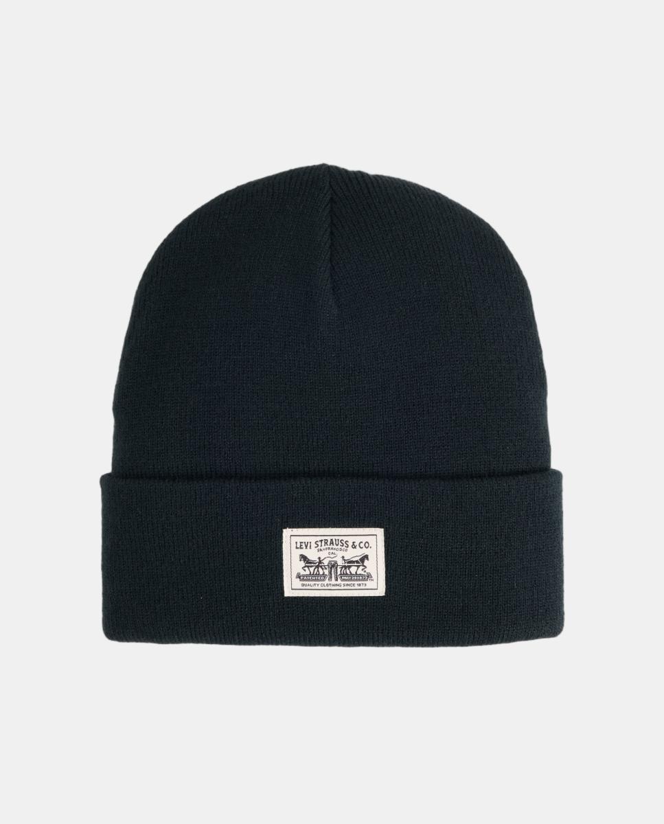 Imagen 0 de Gorro en punto  de hombre Negro