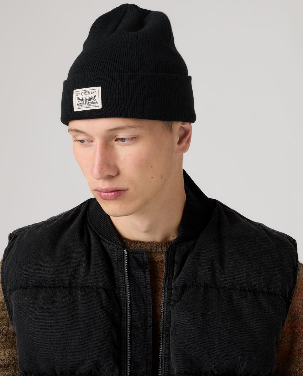 Gorro de Malha Preto-5