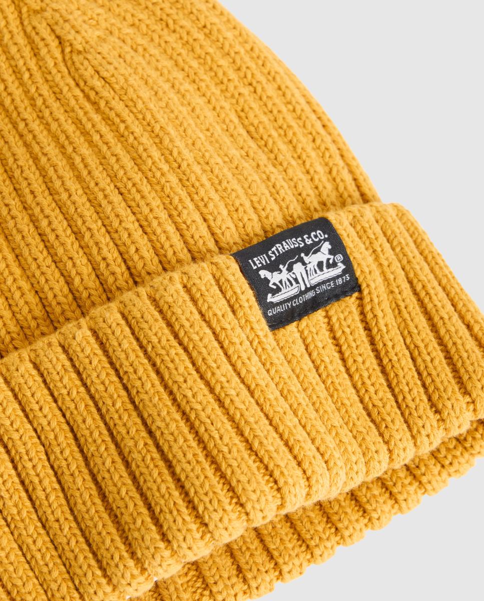 Gorro de Malha Amarelo-3