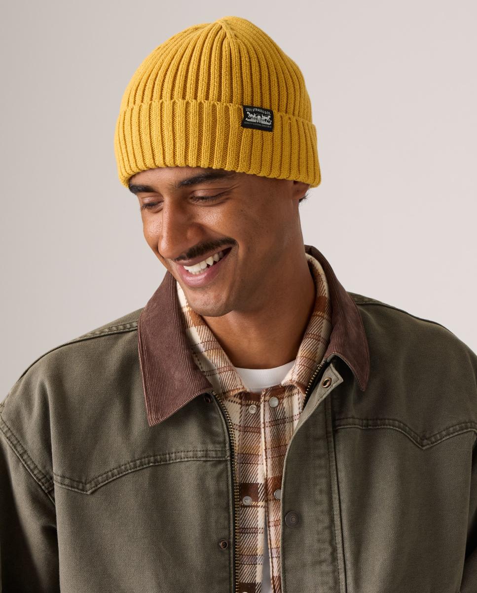 Gorro de Malha Amarelo-5