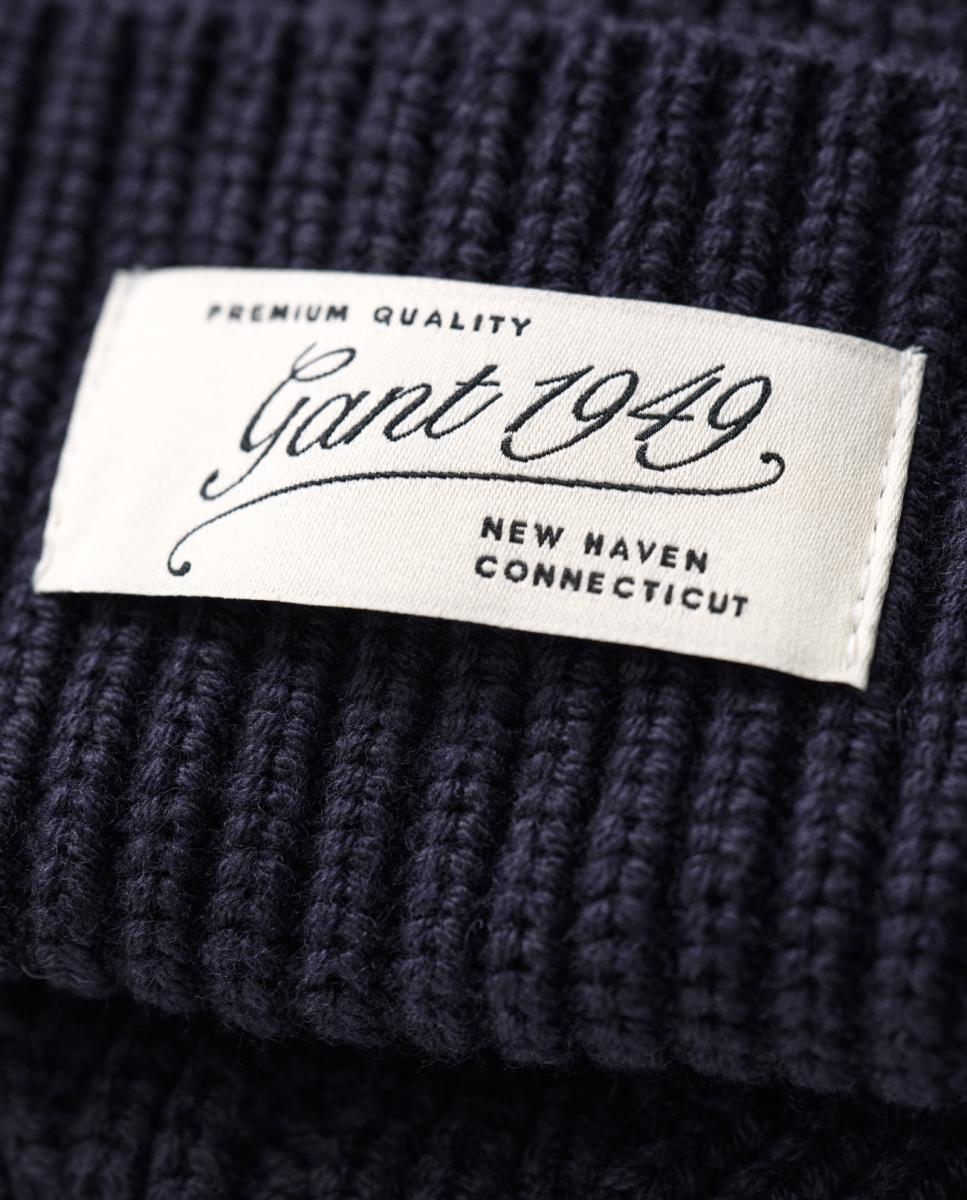 Gorro de Malha Canelada com Logótipo Azul-marinho-4
