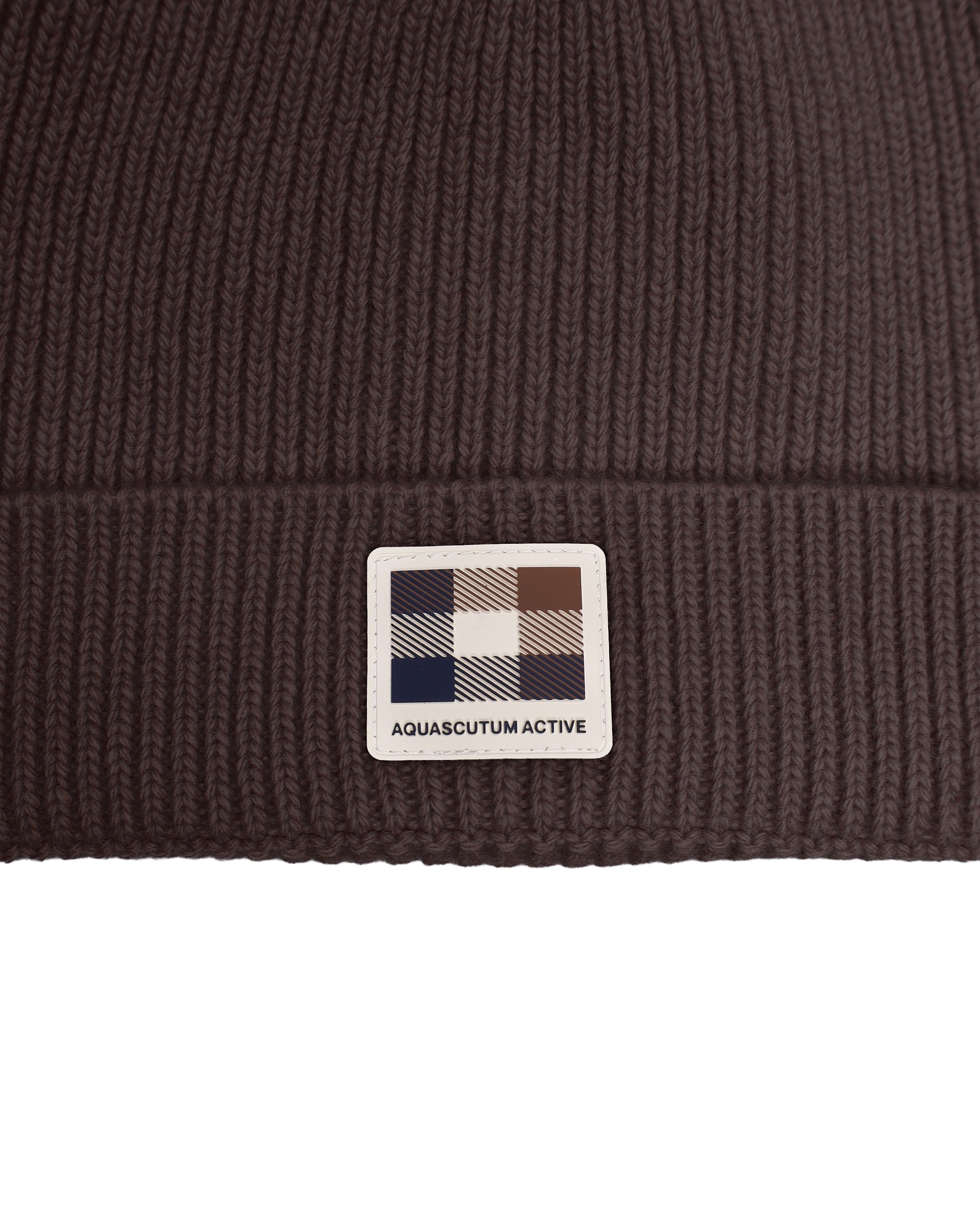 Imagen 3 de Gorro de punto con lana y logotipo - AQUASCUTUM - Marrón Marrón