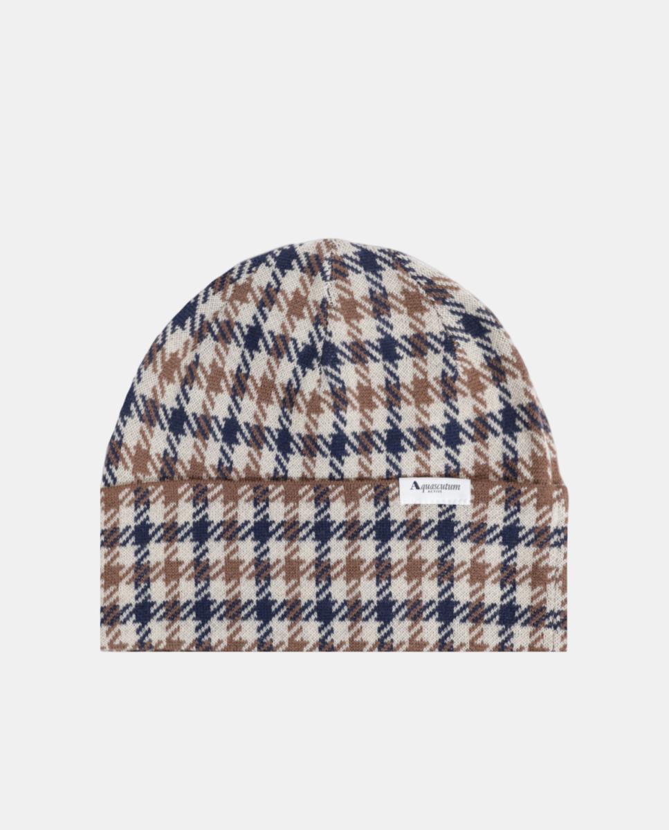 Imagen 1 de Gorro de punto con diseño a cuadros Multicolor