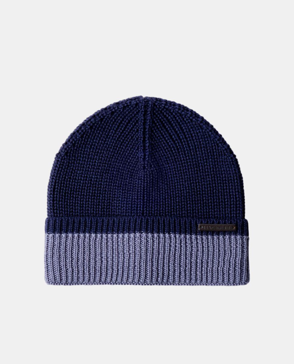 Imagem 0 de Gorro de Lã Merino com Dobra em Contraste.