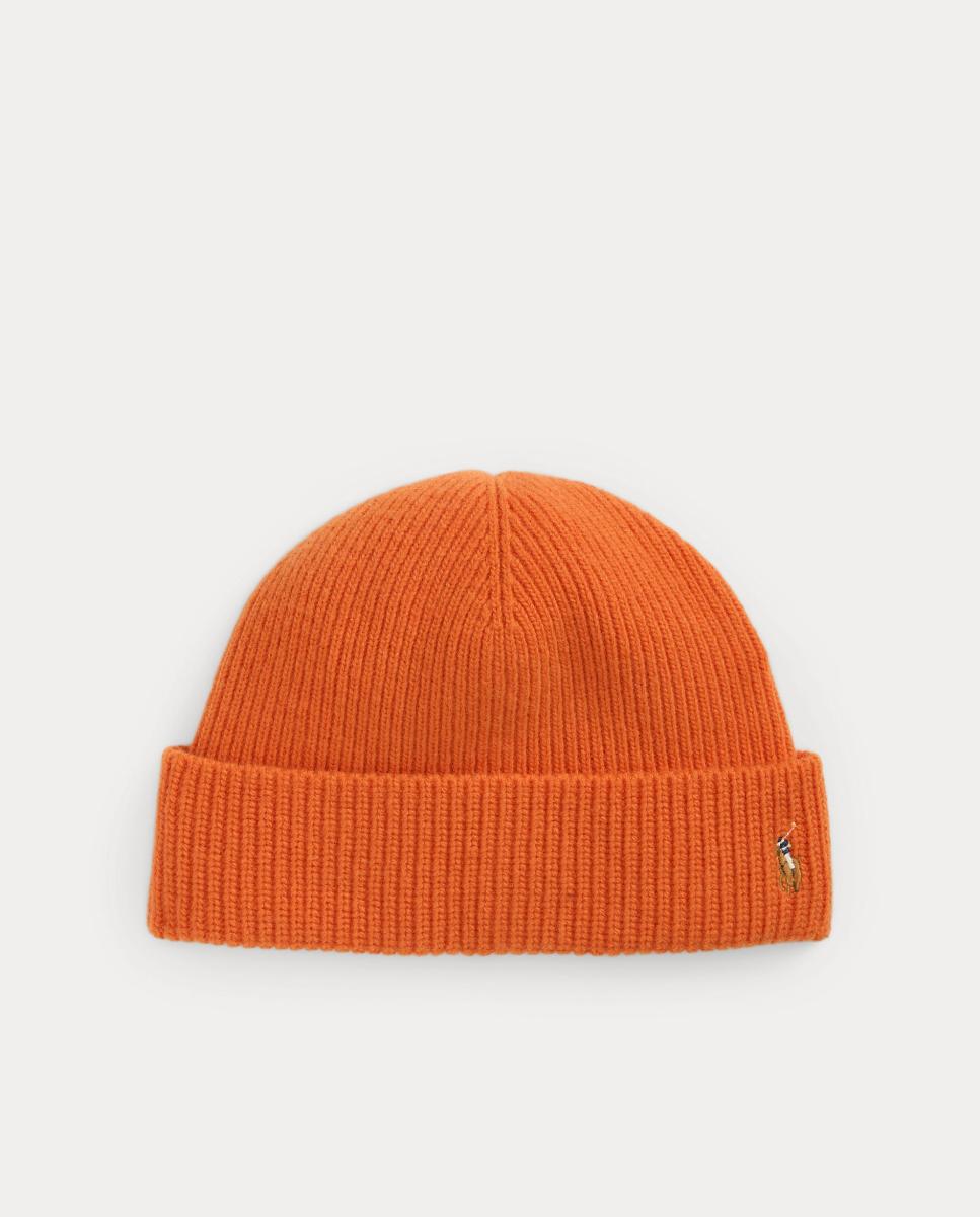 Imagen 0 de Gorro de hombre de lana merino con logo Naranja