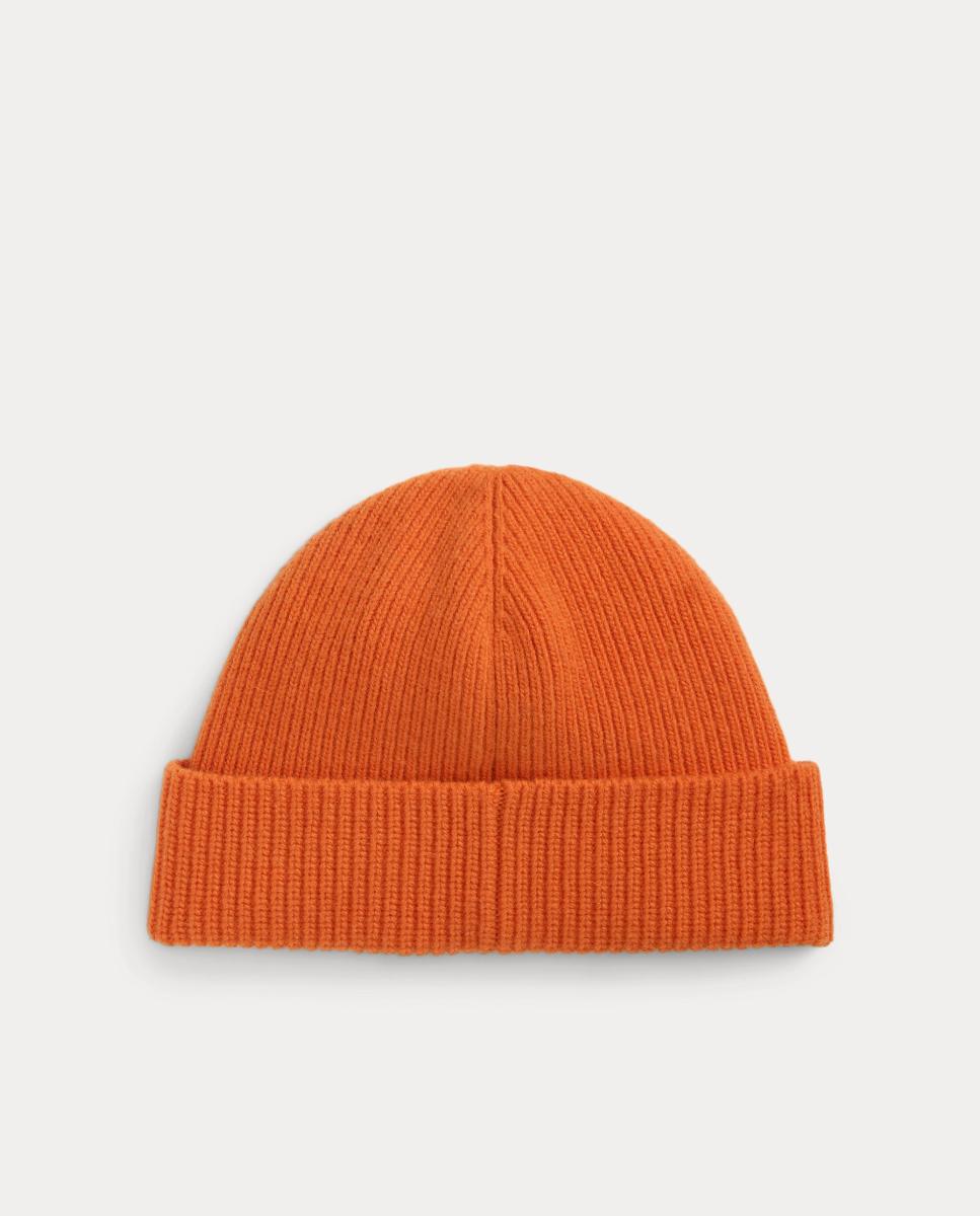 Gorro de hombre de lana merino con logo - Polo Ralph Lauren - Naranja Naranja-2