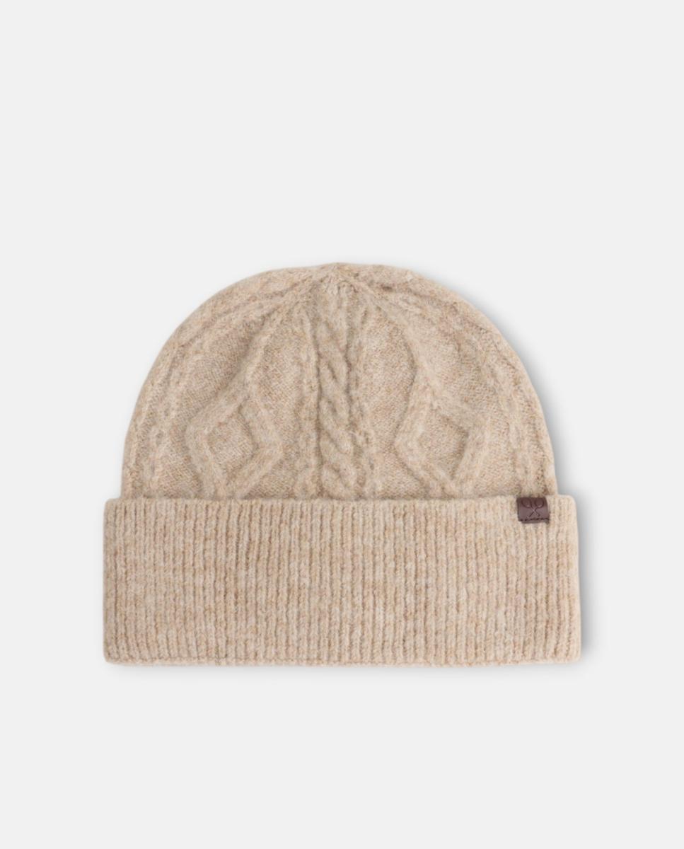 Imagen 1 de Gorro motivo trenzado de hombre Beige