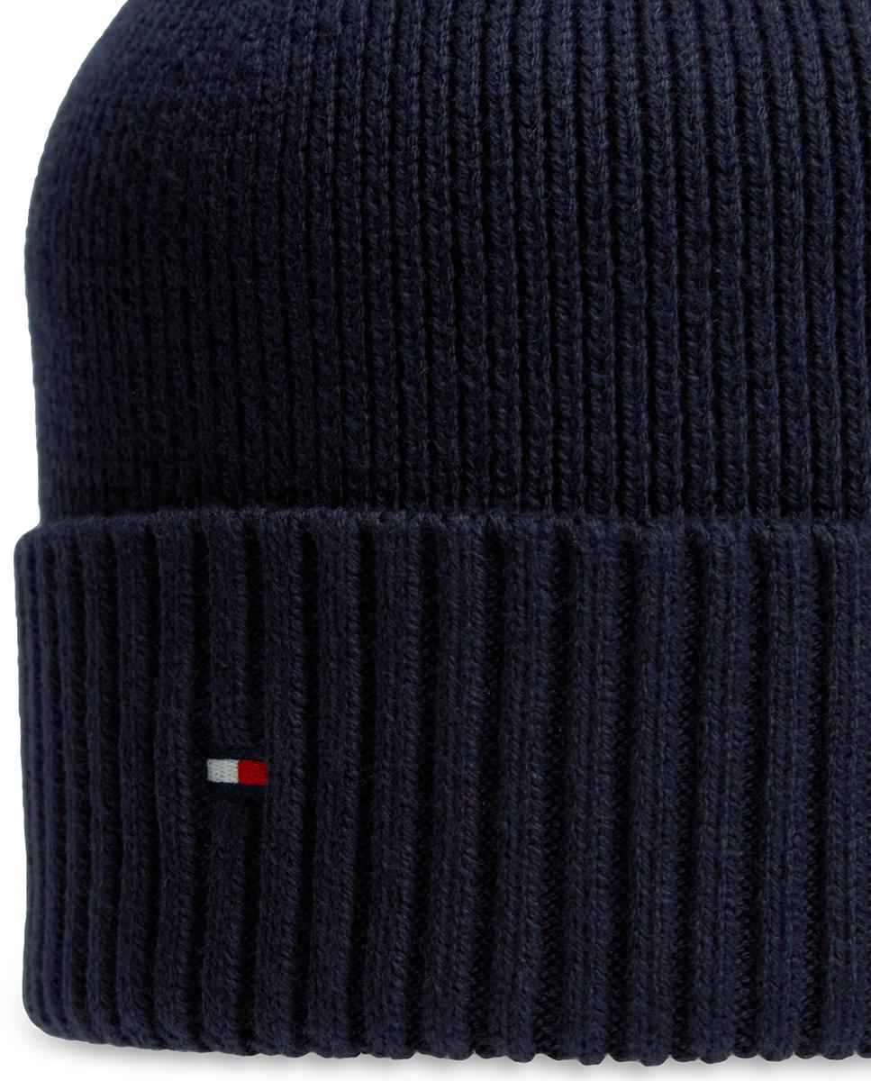 Imagen 3 de Gorro liso de algodón con bandera - Tommy Hilfiger - Azul Azul