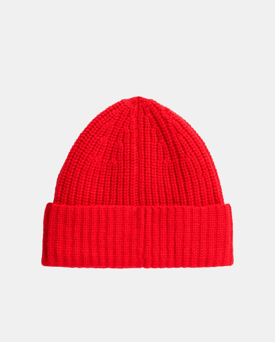 Gorro de lana de hombre. - Tommy Hilfiger - Rojo Rojo-2