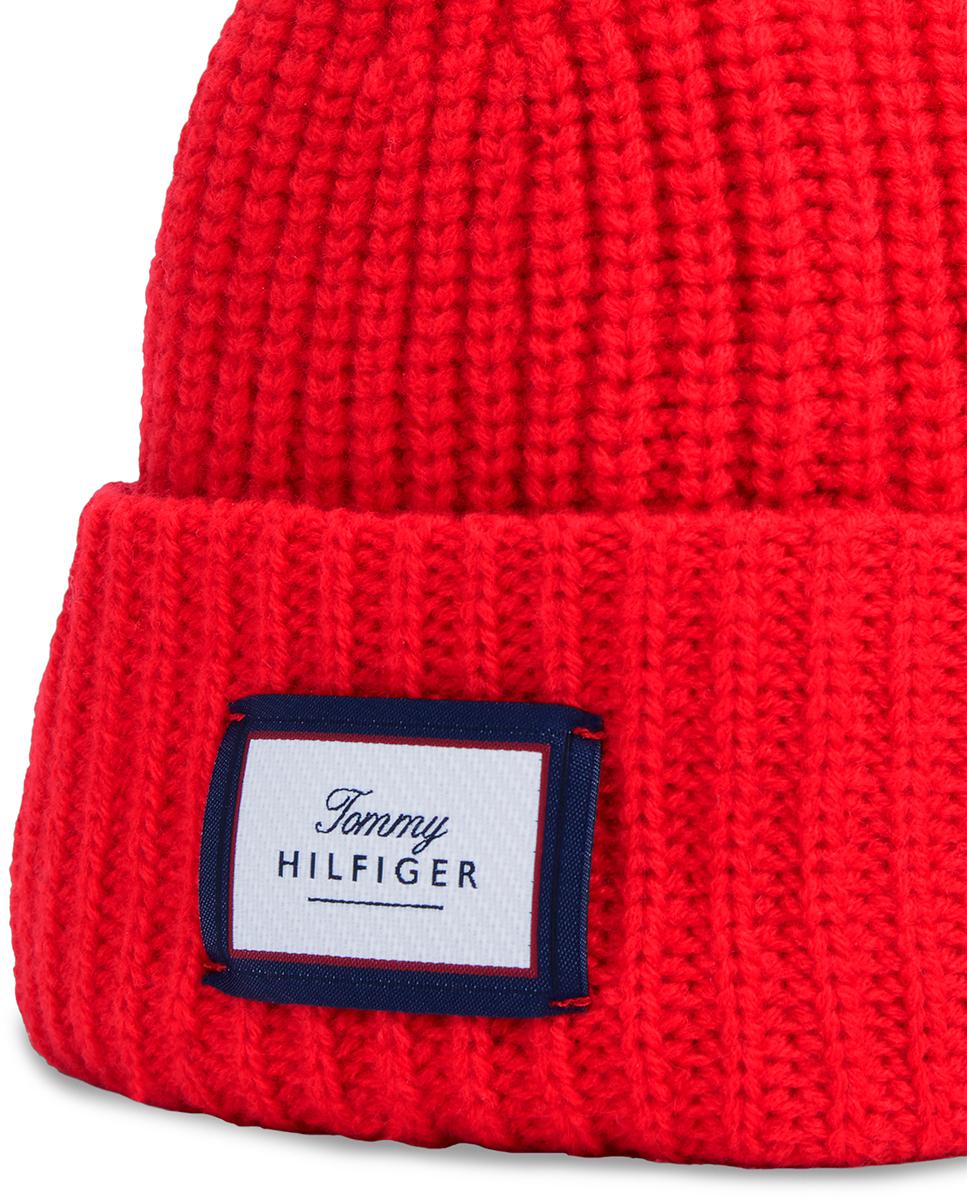 Gorro de lana de hombre. - Tommy Hilfiger - Rojo Rojo-3