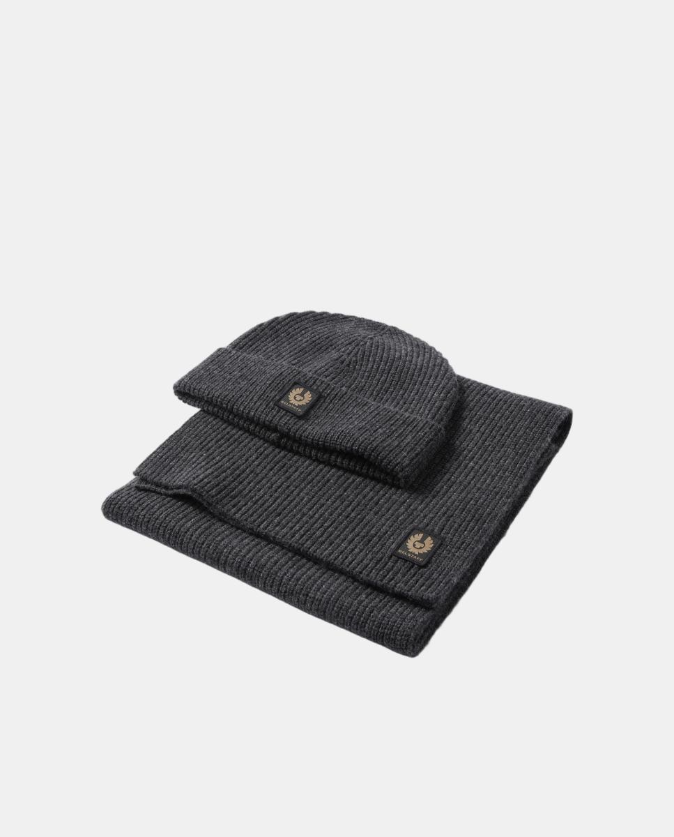Imagen 1 de Pack gorro y bufanda de hombre Marrón