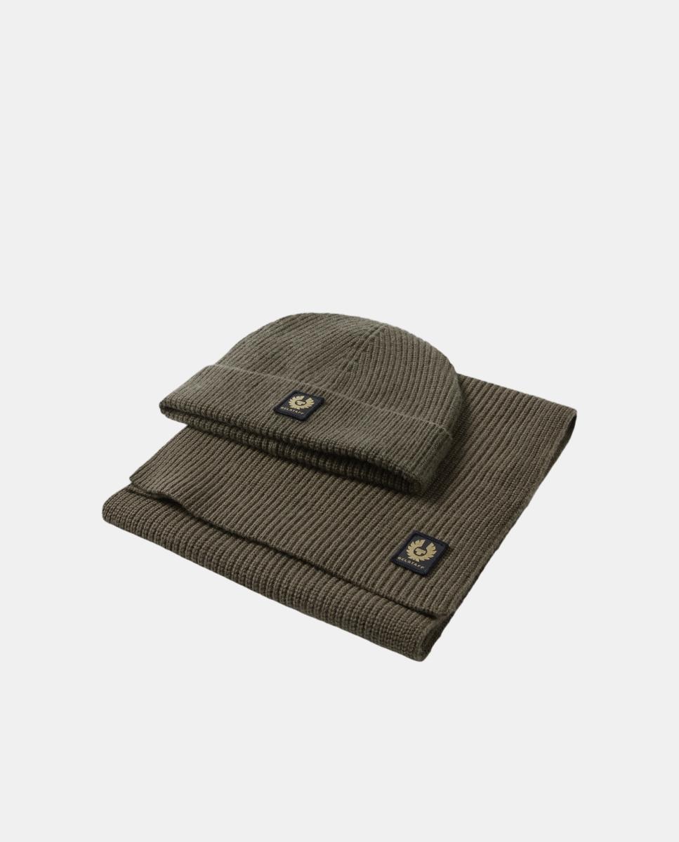 Imagen 0 de Pack gorro y bufanda de hombre Verde