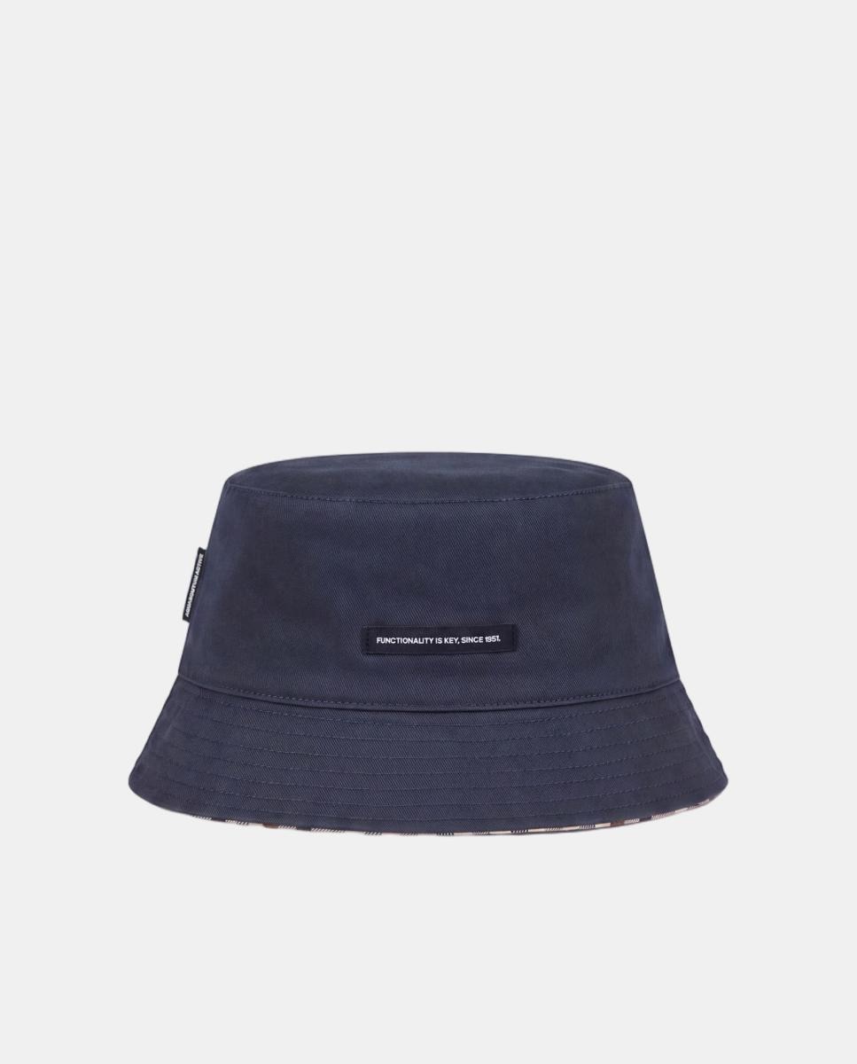 Imagen 2 de Gorro bucket reversible de algodón - AQUASCUTUM - Azul marino Azul marino