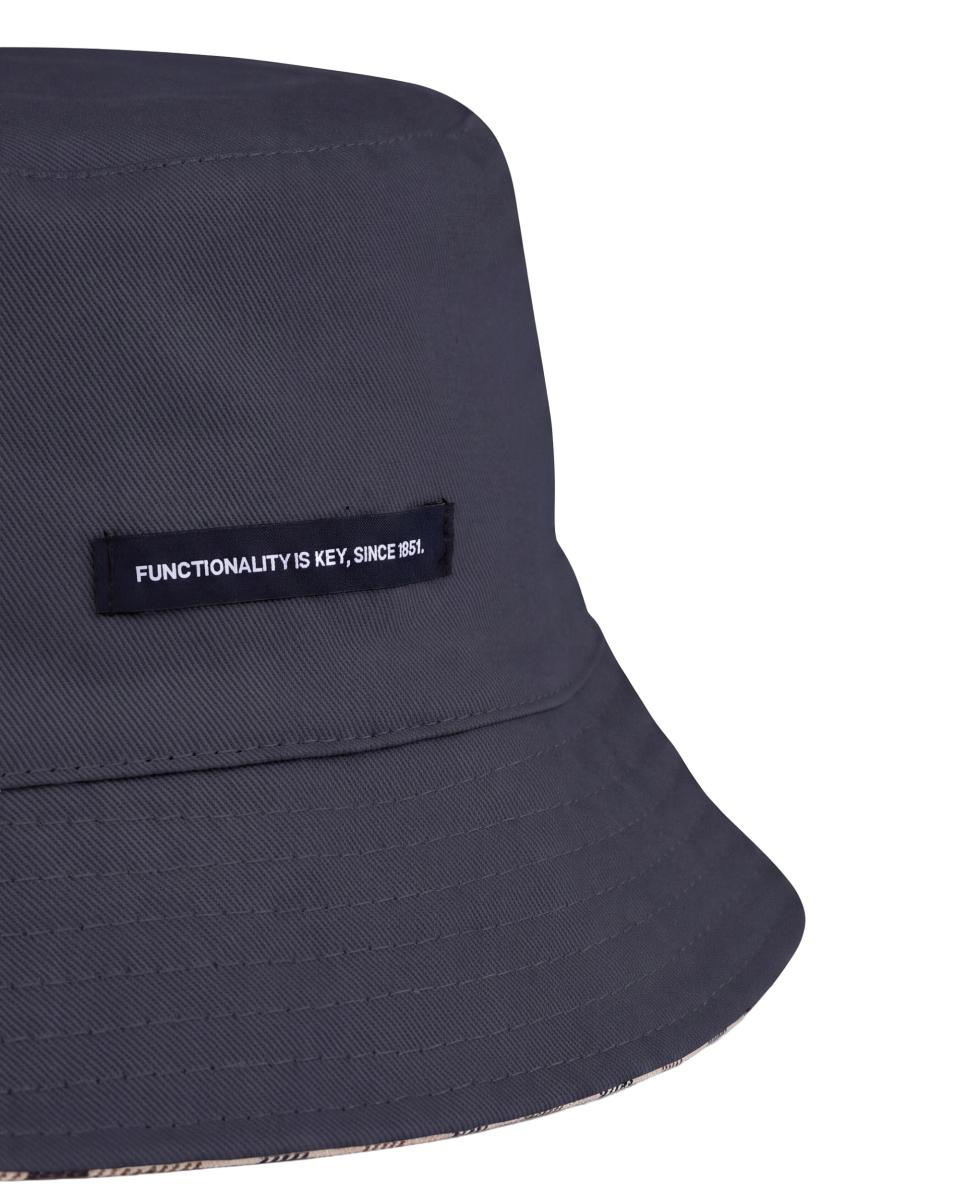 Imagen 3 de Gorro bucket reversible de algodón - AQUASCUTUM - Azul marino Azul marino