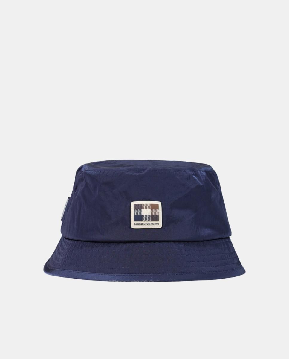Imagen 1 de Gorro bucket con logotipo y forro a contraste - AQUASCUTUM - Azul marino Azul marino