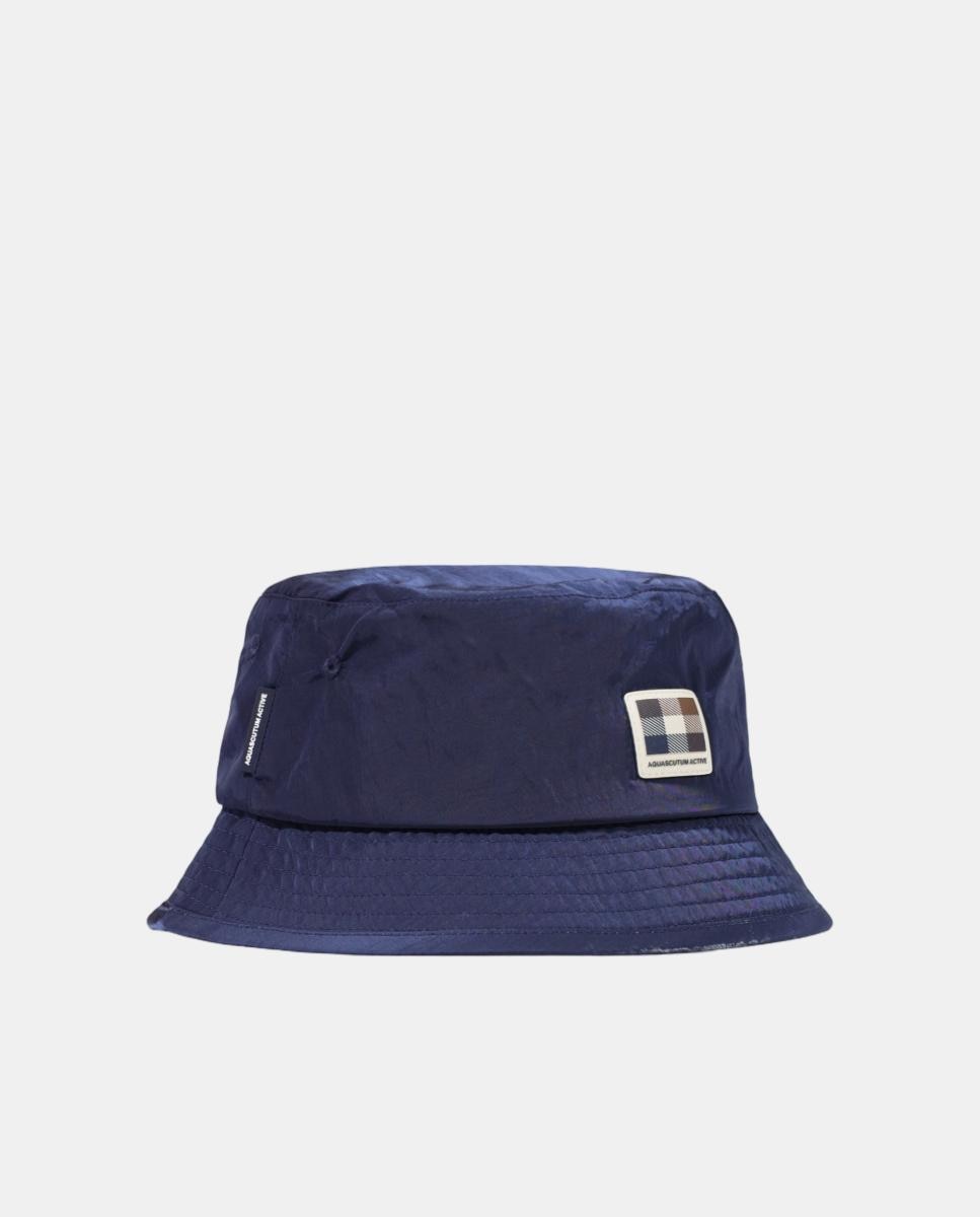 Imagen 2 de Gorro bucket con logotipo y forro a contraste - AQUASCUTUM - Azul marino Azul marino