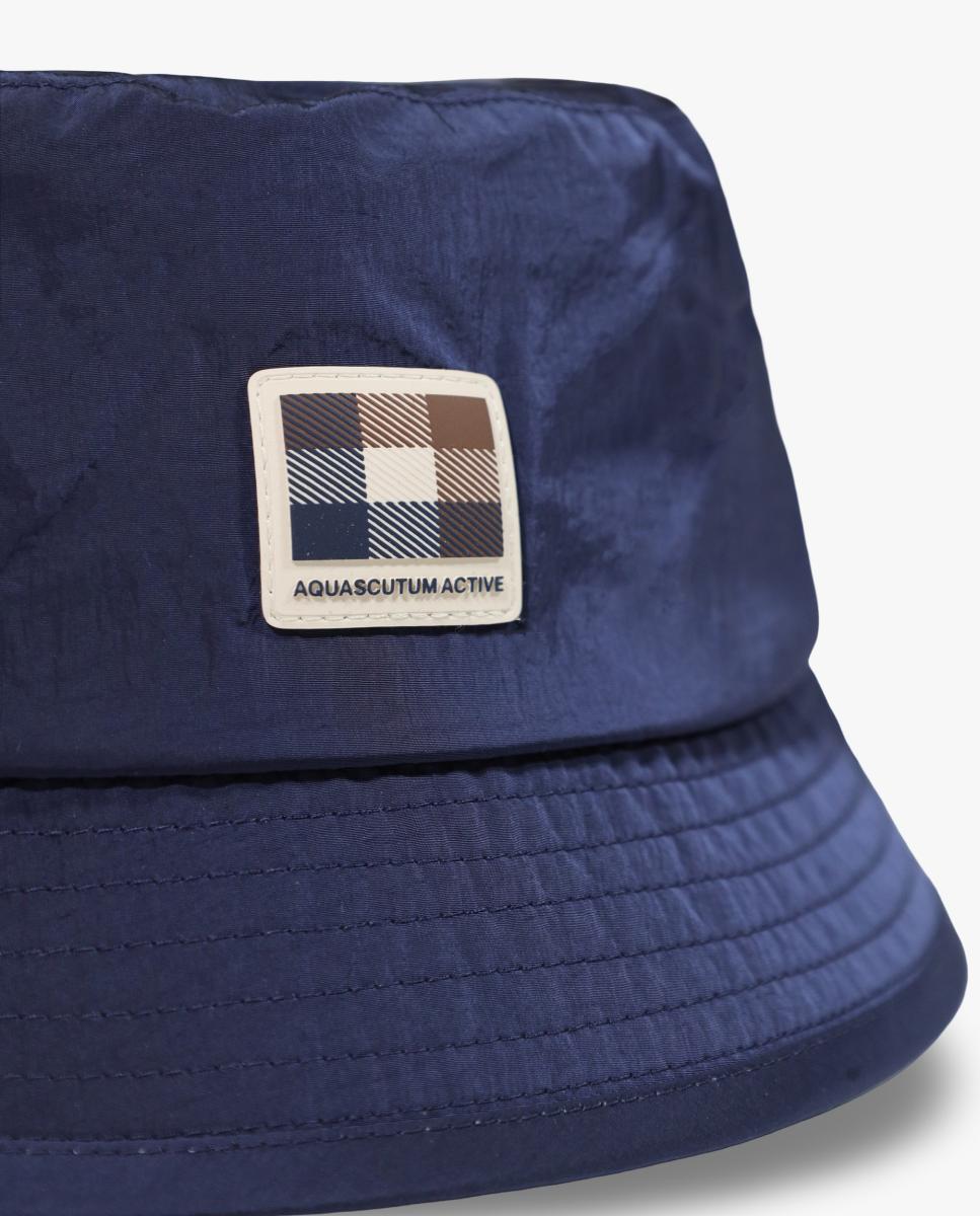 Imagen 3 de Gorro bucket con logotipo y forro a contraste - AQUASCUTUM - Azul marino Azul marino