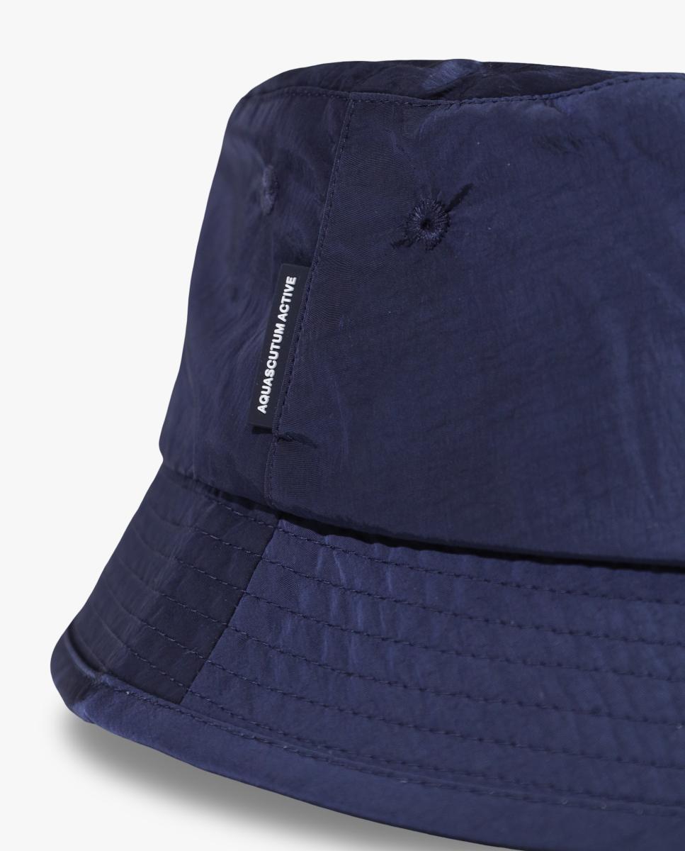 Imagen 4 de Gorro bucket con logotipo y forro a contraste - AQUASCUTUM - Azul marino Azul marino