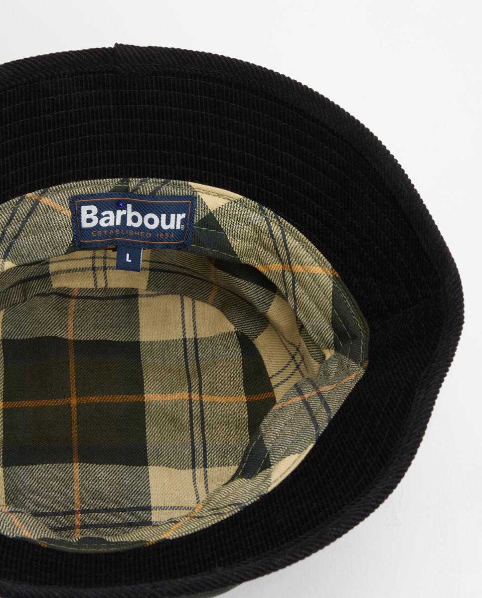 Gorro bucket de algodón encerado con logotipo - Barbour - Verde Verde-4