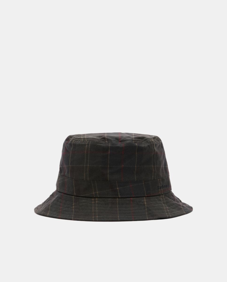 Gorra de baseball de algodón encerado tartán - Barbour - Verde Verde-1