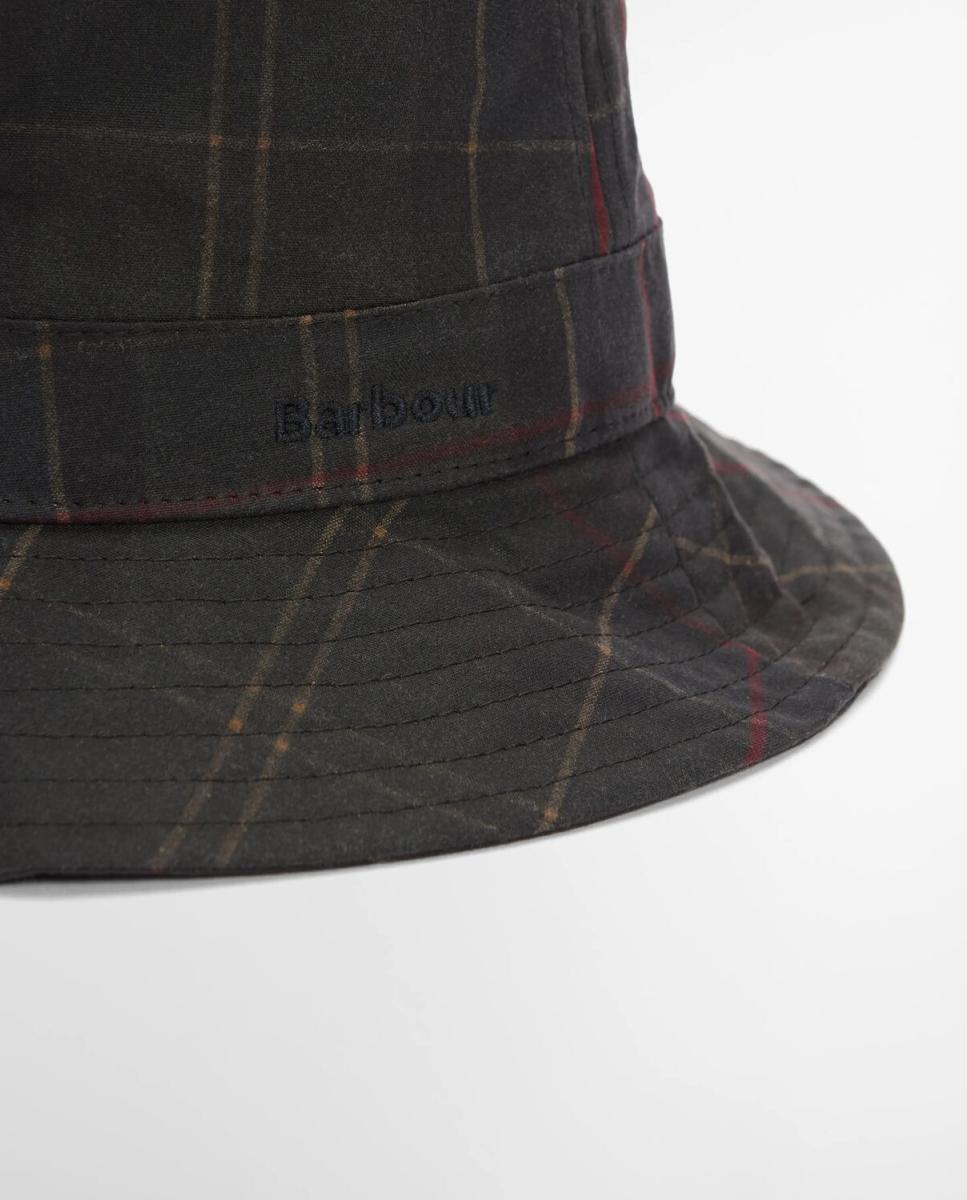 Gorra de baseball de algodón encerado tartán - Barbour - Verde Verde-3