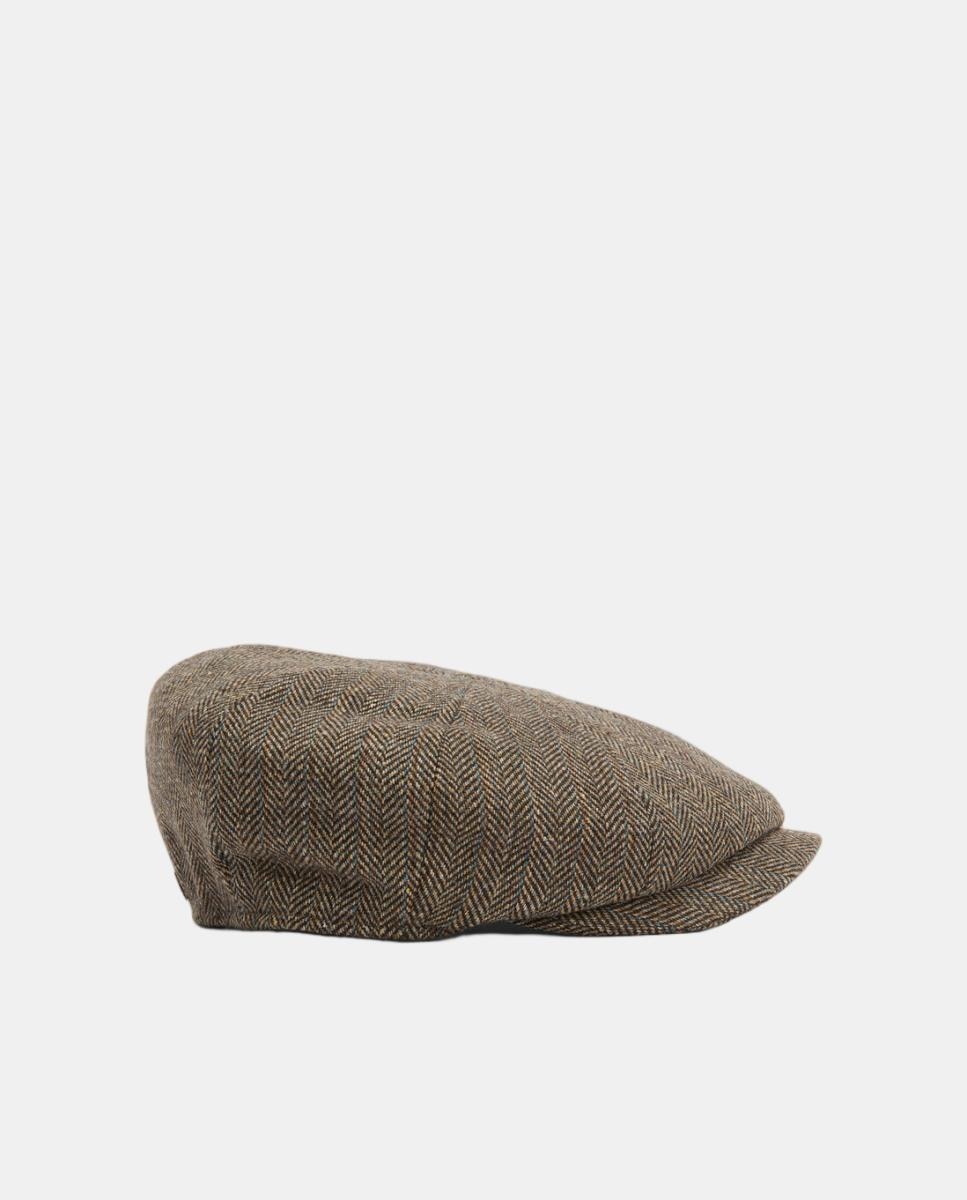 Imagen 1 de Gorra inglesa en mezcla de lana Marrón