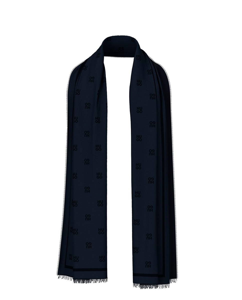 Lenço de Viscose Ligeiro e Suave ao Tato Azul-3