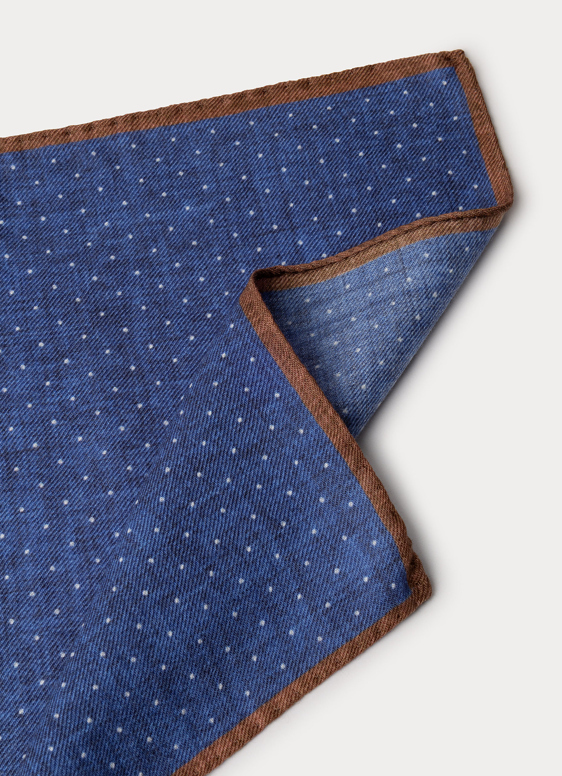Lenço de Lã às Micro Bolinhas Azul-índigo-2