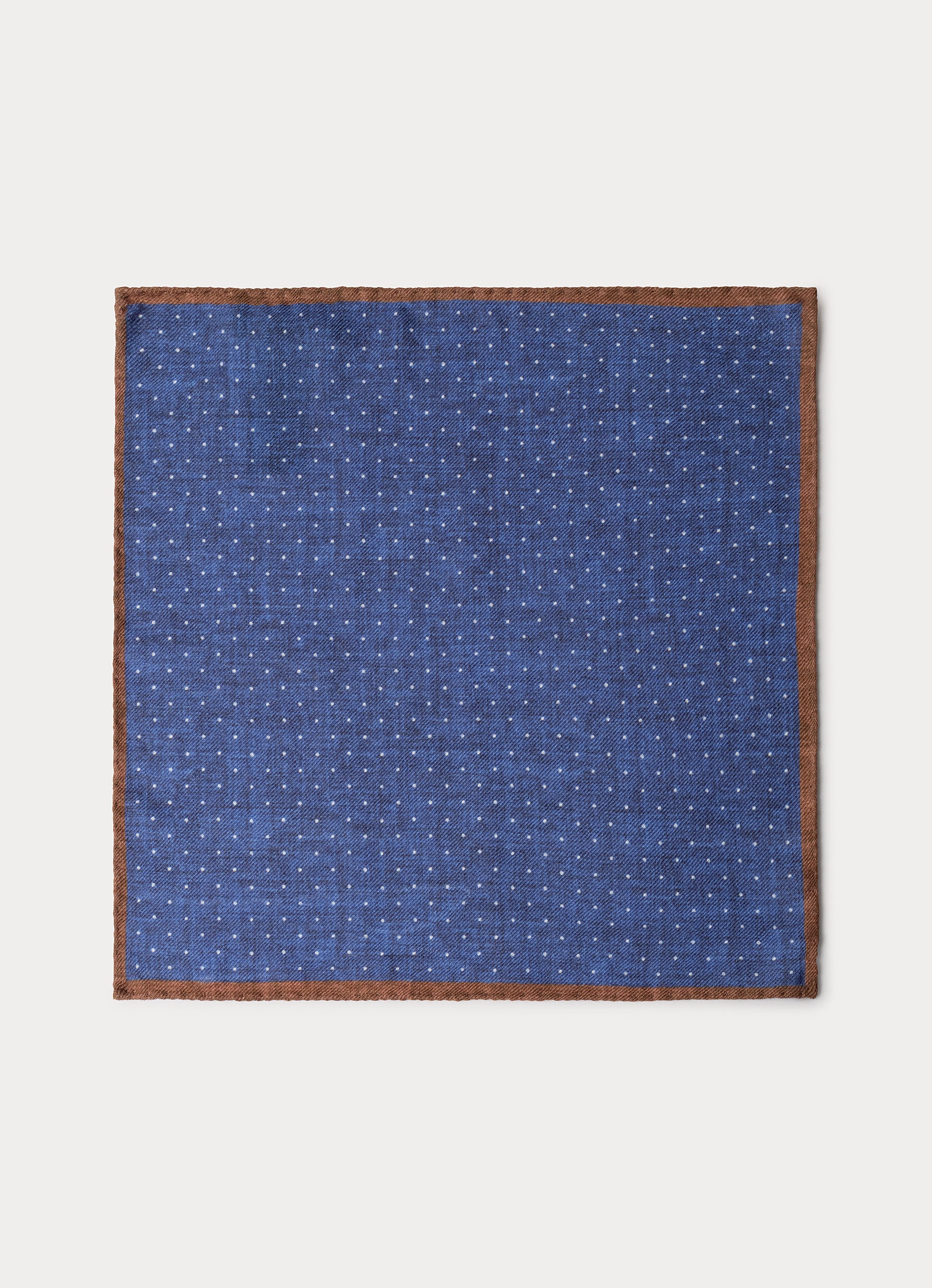 Lenço de Lã às Micro Bolinhas Azul-índigo-3