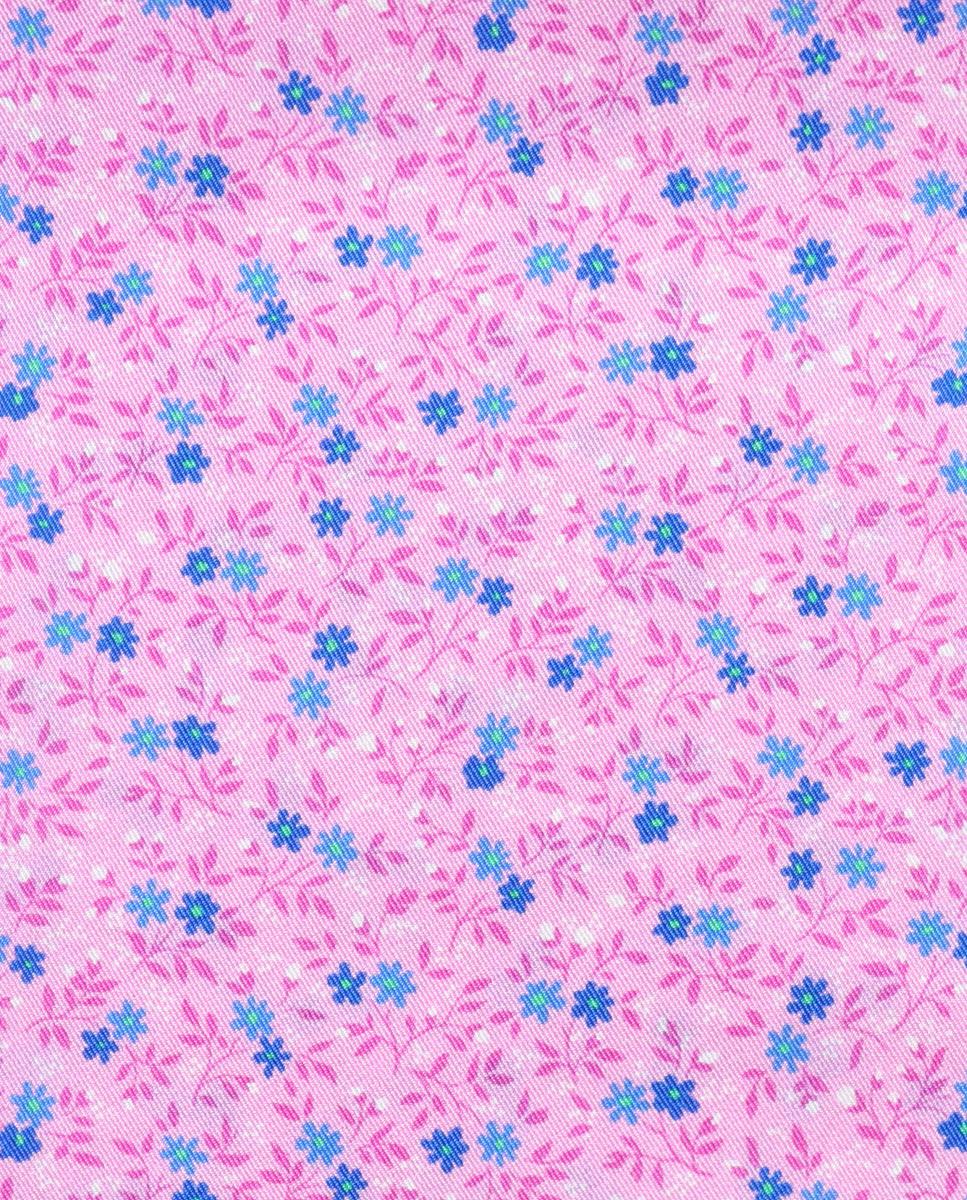 Lenço de Bolso em Seda Rosa-2