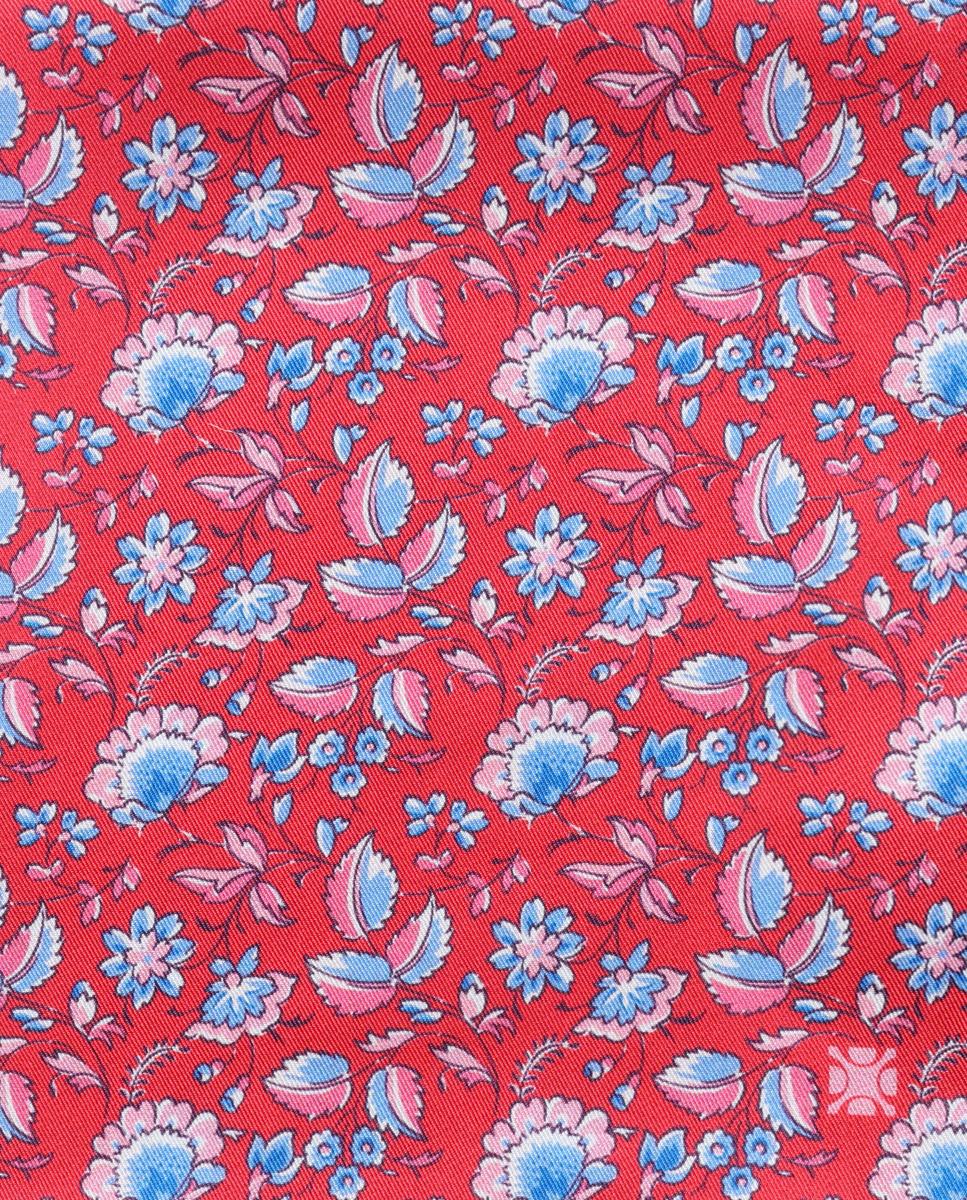 Lenço de Bolso em Seda Vermelho-2