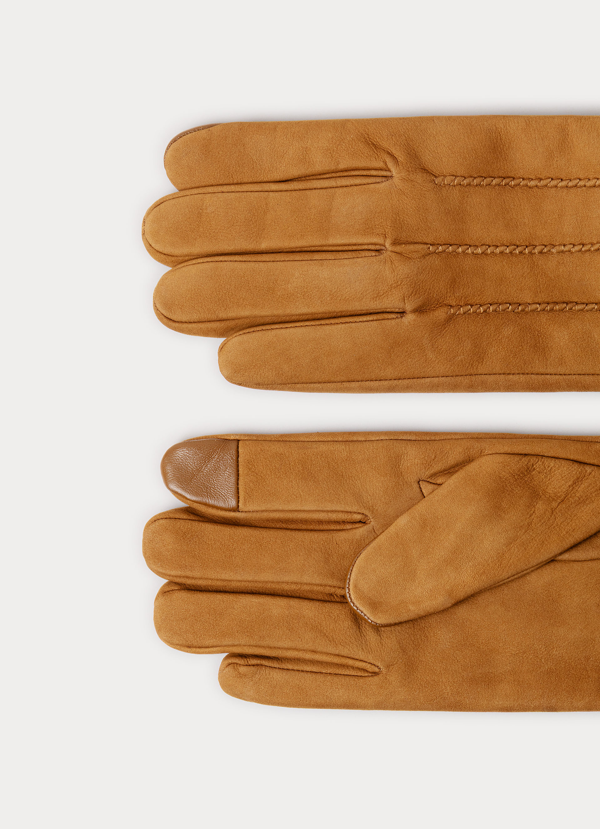 Guantes de hombre de piel suave con forro de abrigo. - Hackett - Beige Beige-4