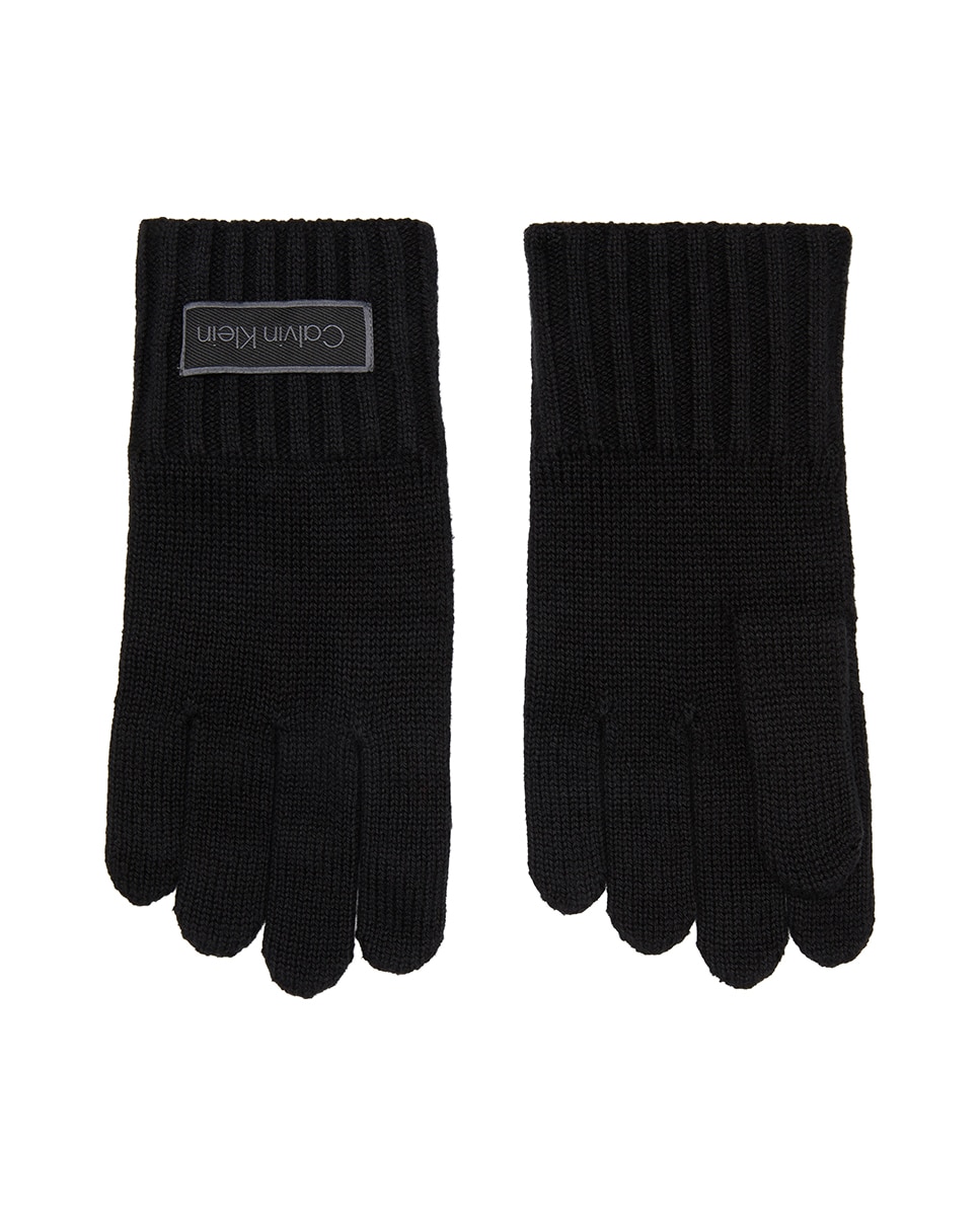Guantes Calvin Klein de punto con logo. - Negro Negro-2