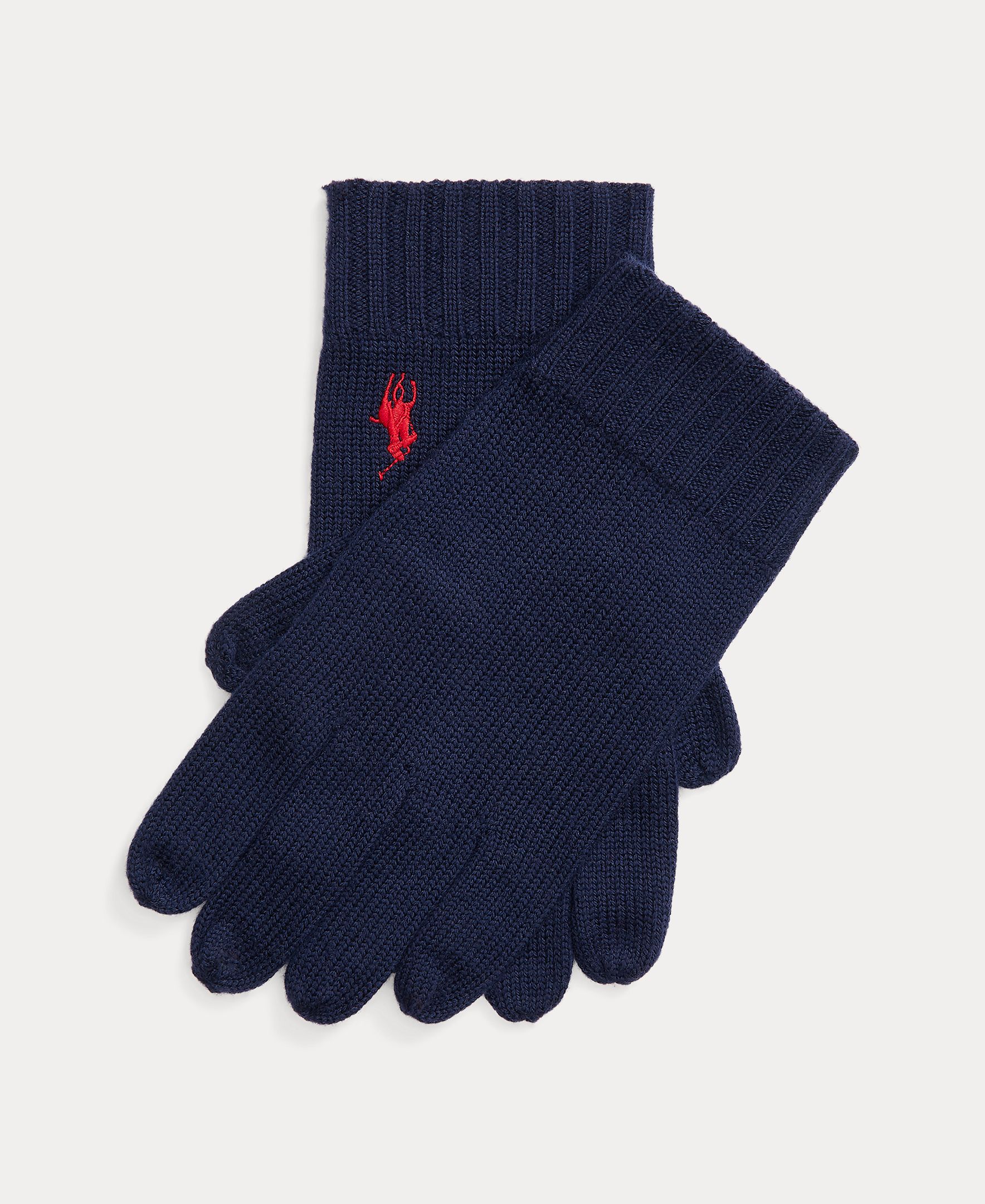 Guantes de lana con logotipo en Hunter Azul marino - Polo Ralph Lauren - Azul Azul-1
