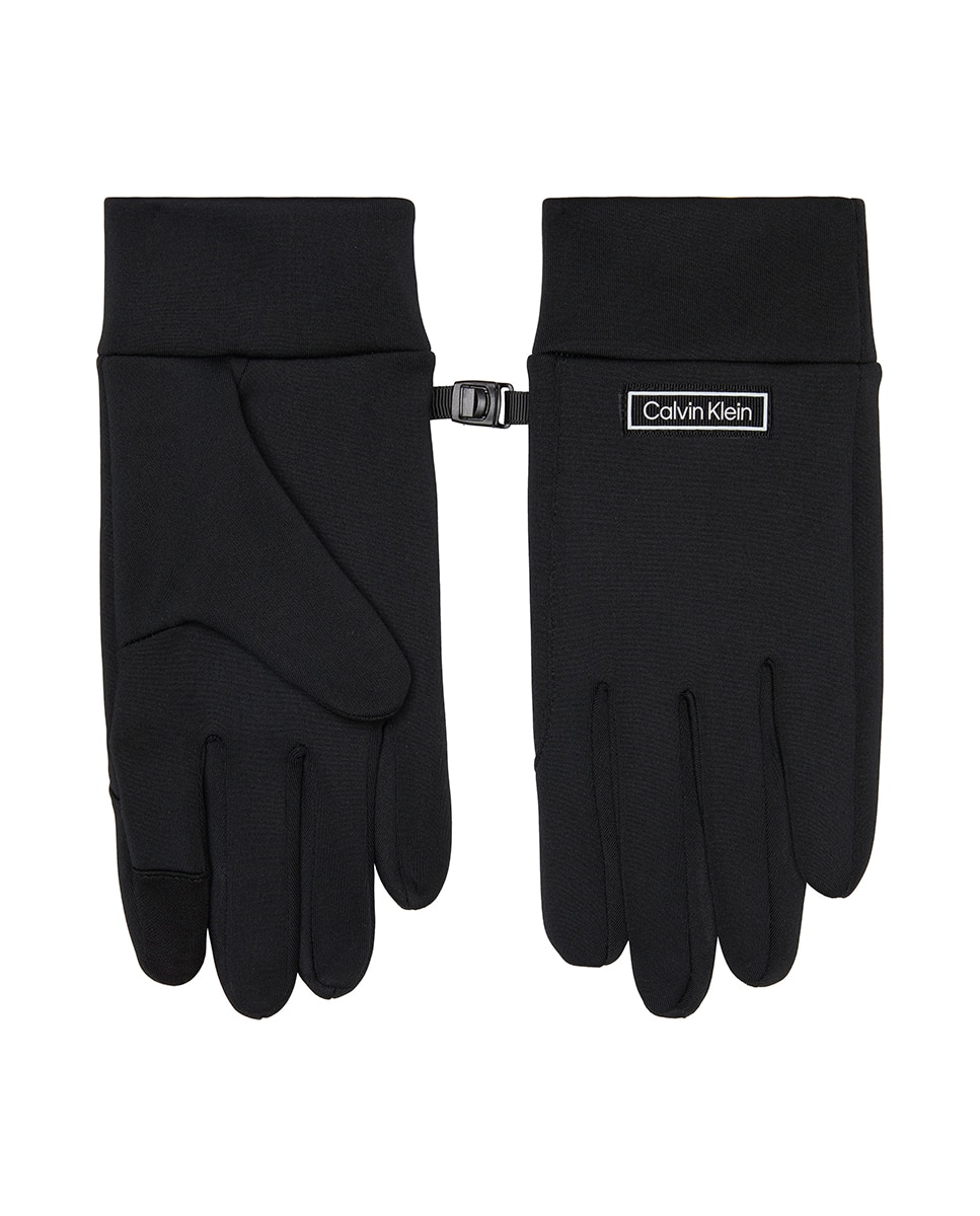 Guantes de nailón Calvin Klein de hombre. - Negro Negro-2