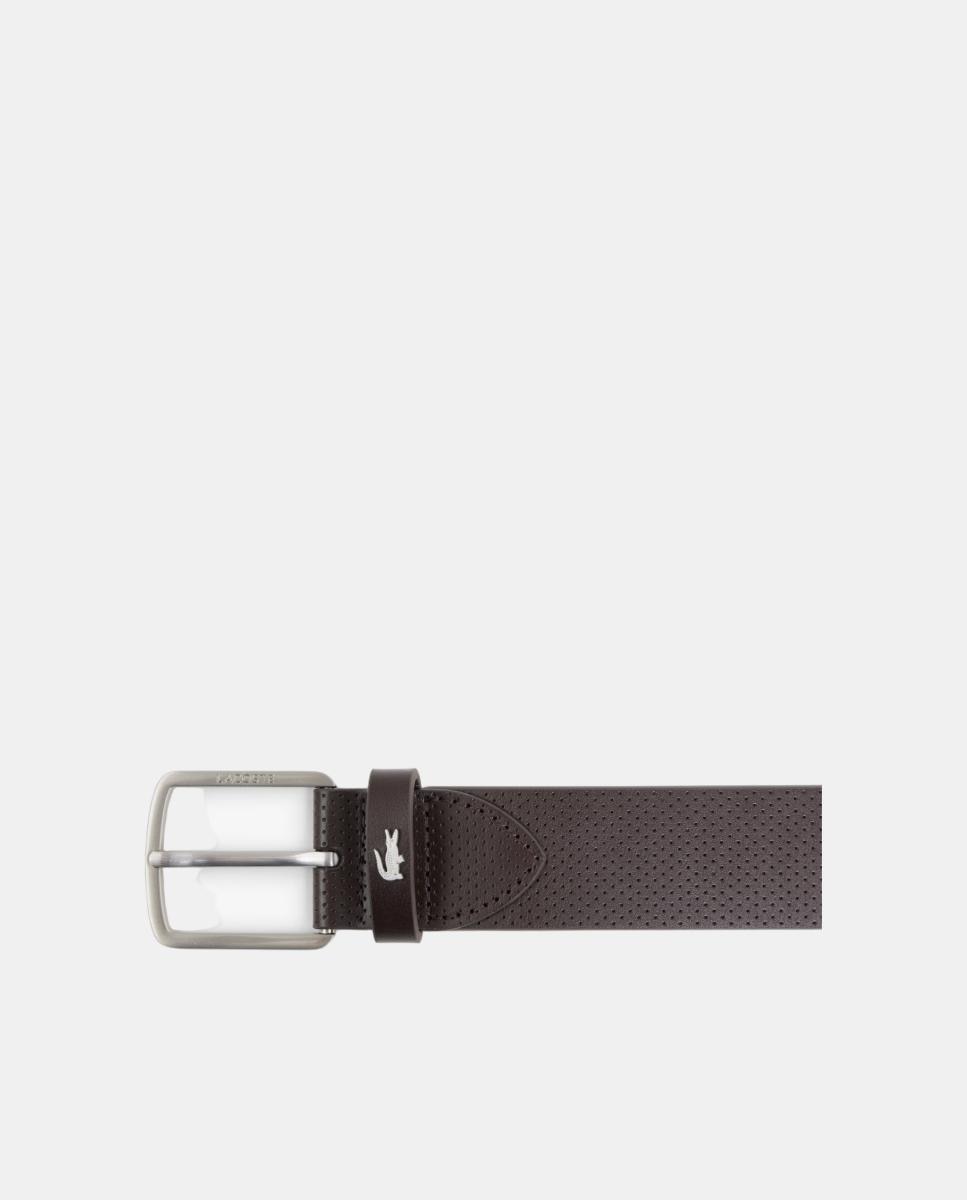 Conjunto de Oferta de Cinto em Pele e Porta-Cartões Castanho-3
