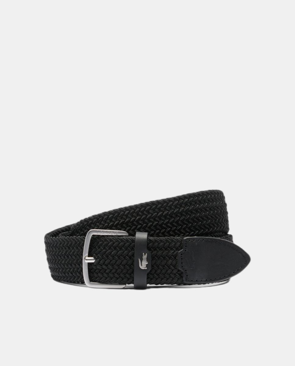 Imagen 1 de Cinturón de tejido elástico de hombre. - Lacoste - Negro Negro