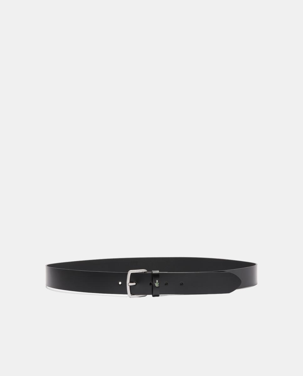 Cinturón de piel de hombre. - Lacoste - Negro Negro-2