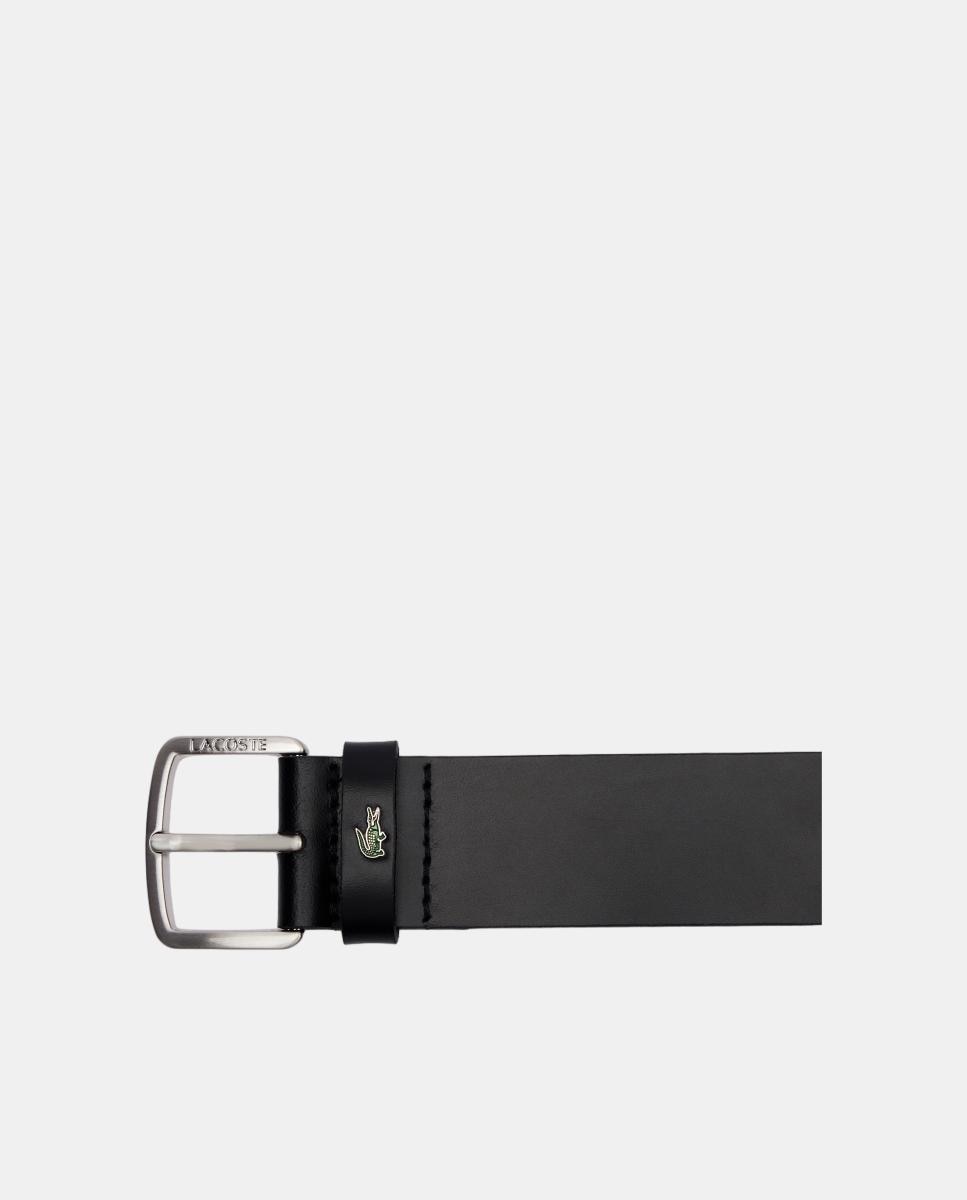 Cinturón de piel de hombre. - Lacoste - Negro Negro-3