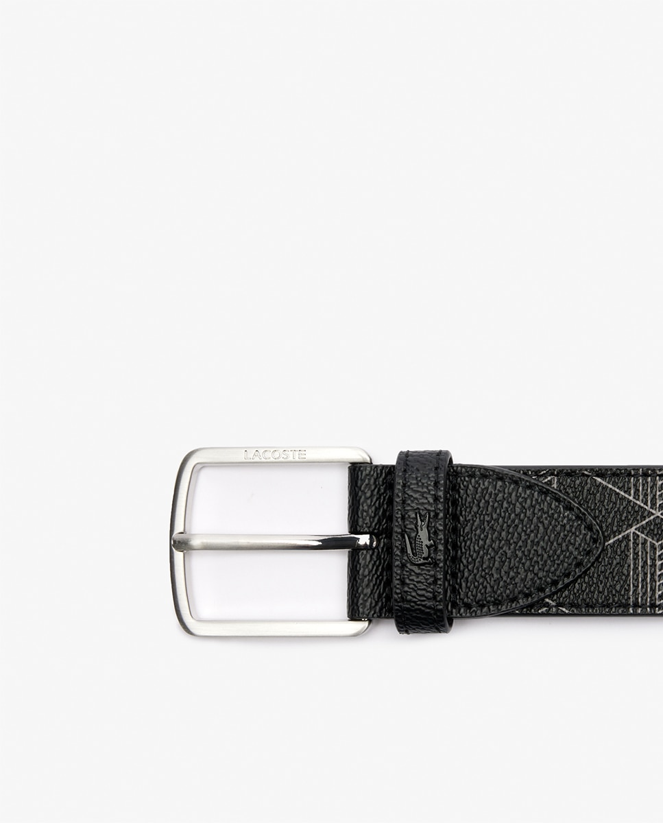 Cinto com Monograma Estampado Preto-2