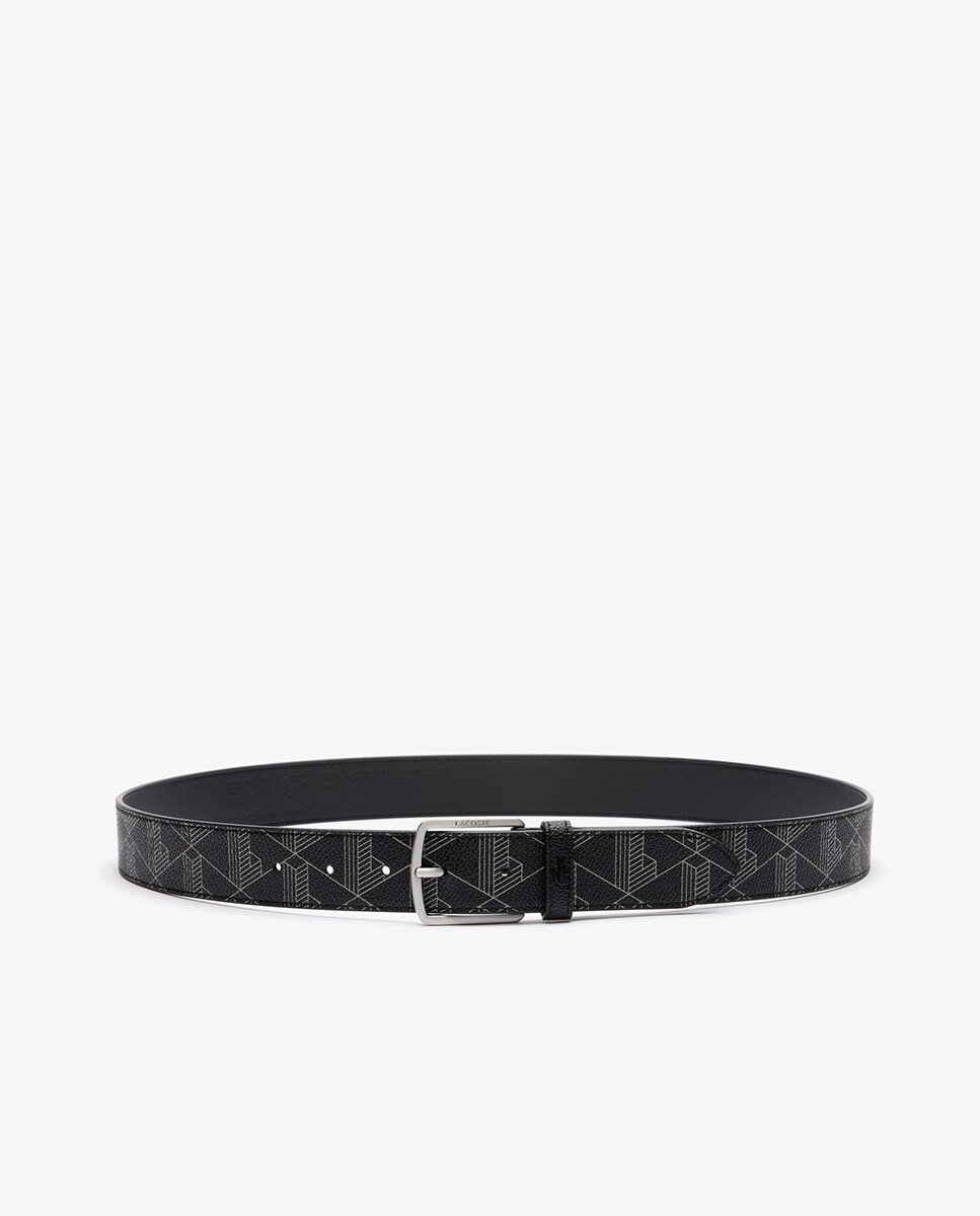 Cinto com Monograma Estampado Preto-3