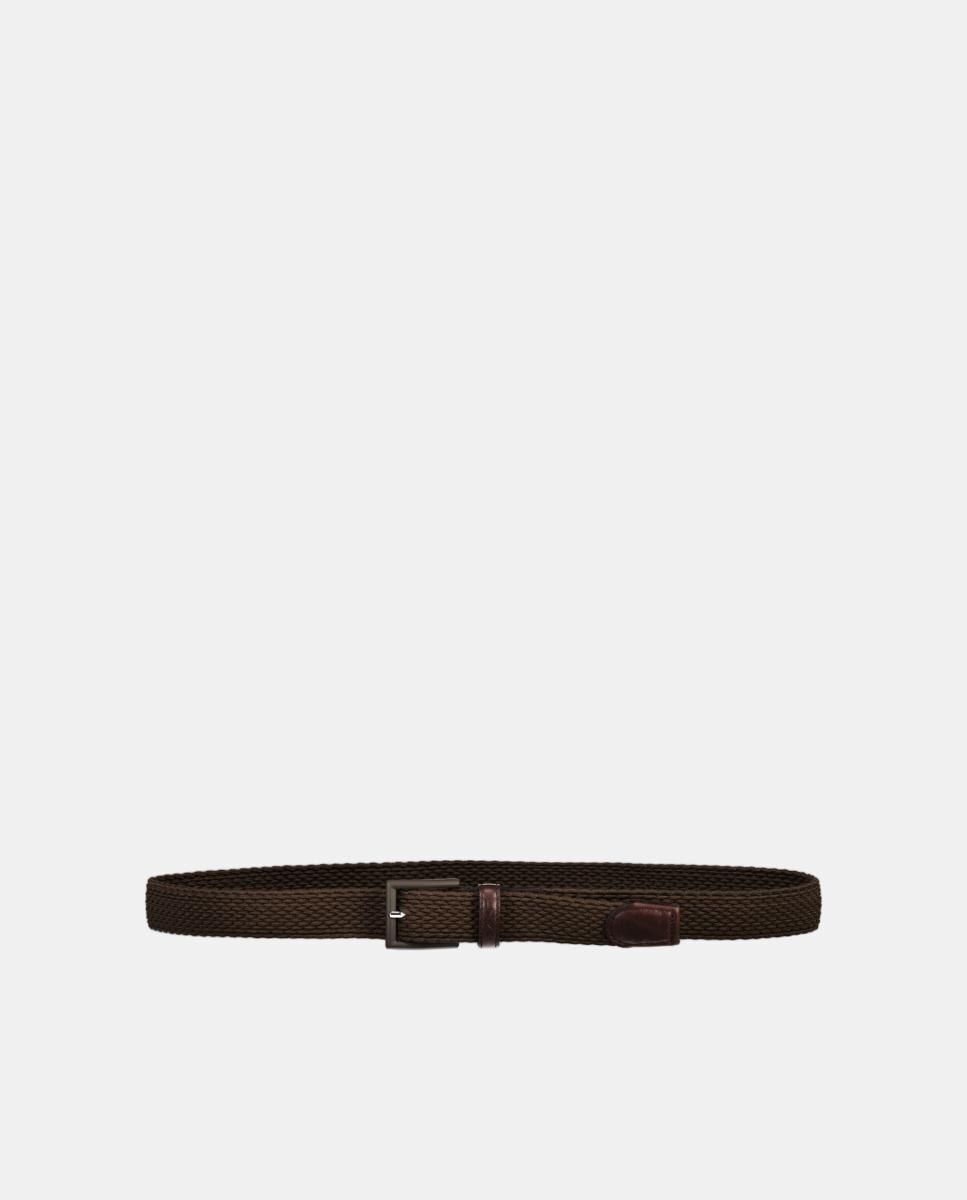 Cinturón trenzado en tejido elástico - Gant - Marrón oscuro Marrón oscuro-4