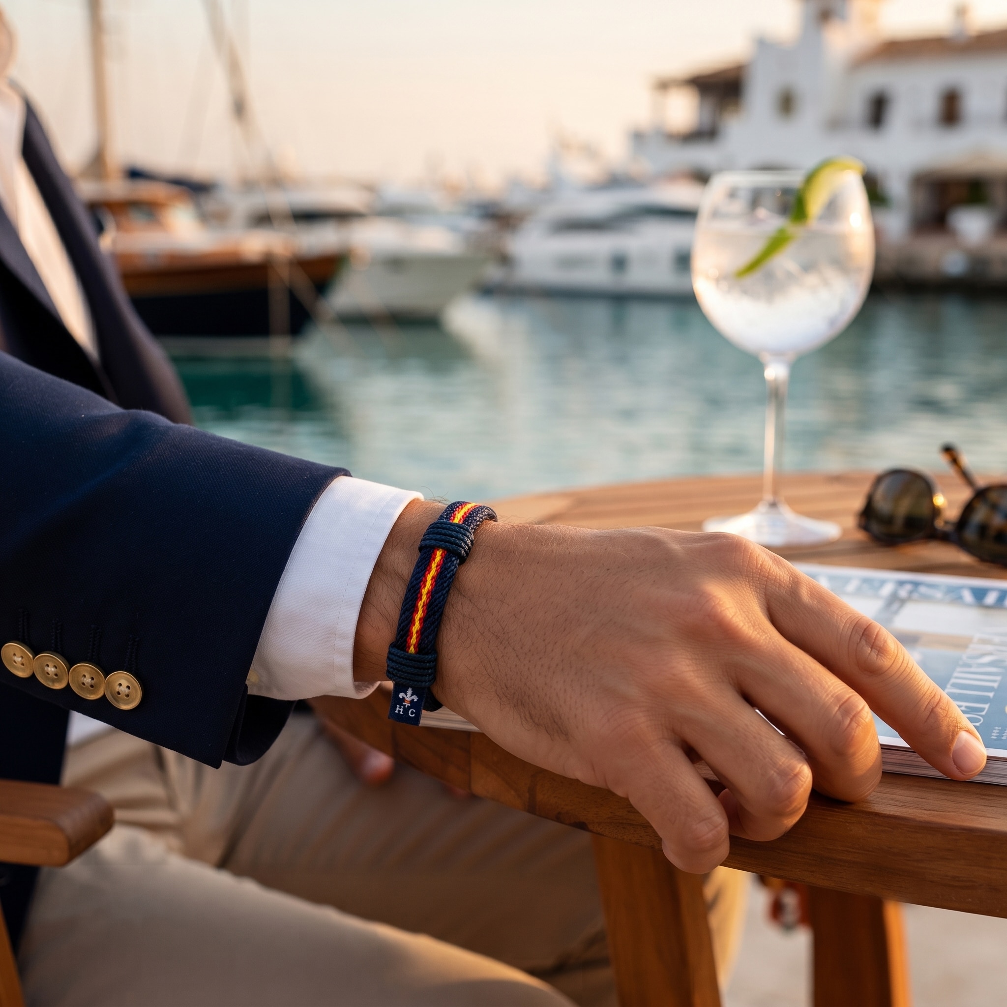 Pulsera Wake Up de hombre con bandera - Hispania Colors - Azul Azul-4