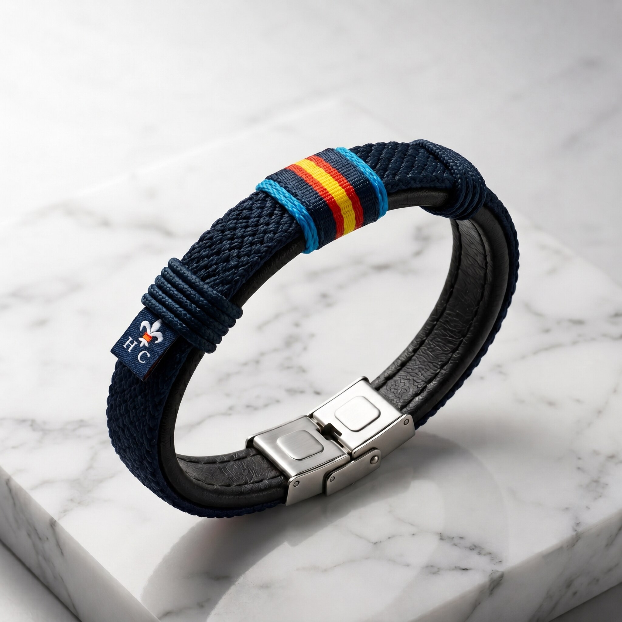 Pulsera Wake Up de hombre con bandera - Hispania Colors - Azul Azul-3