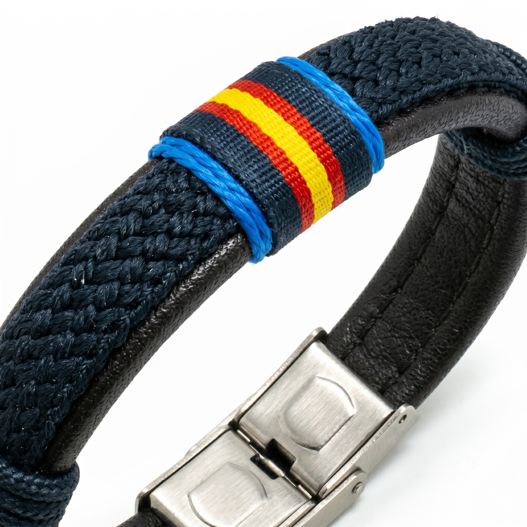 Pulsera Wake Up de hombre con bandera - Hispania Colors - Azul Azul-4