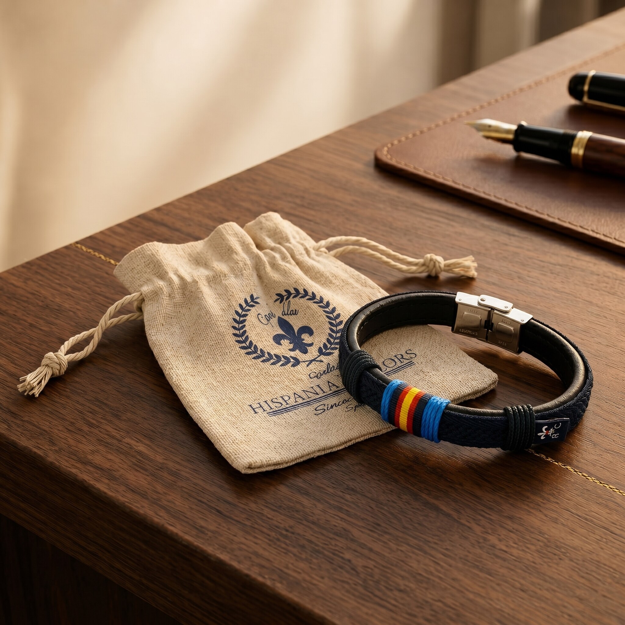 Pulsera Wake Up de hombre con bandera - Hispania Colors - Azul Azul-7